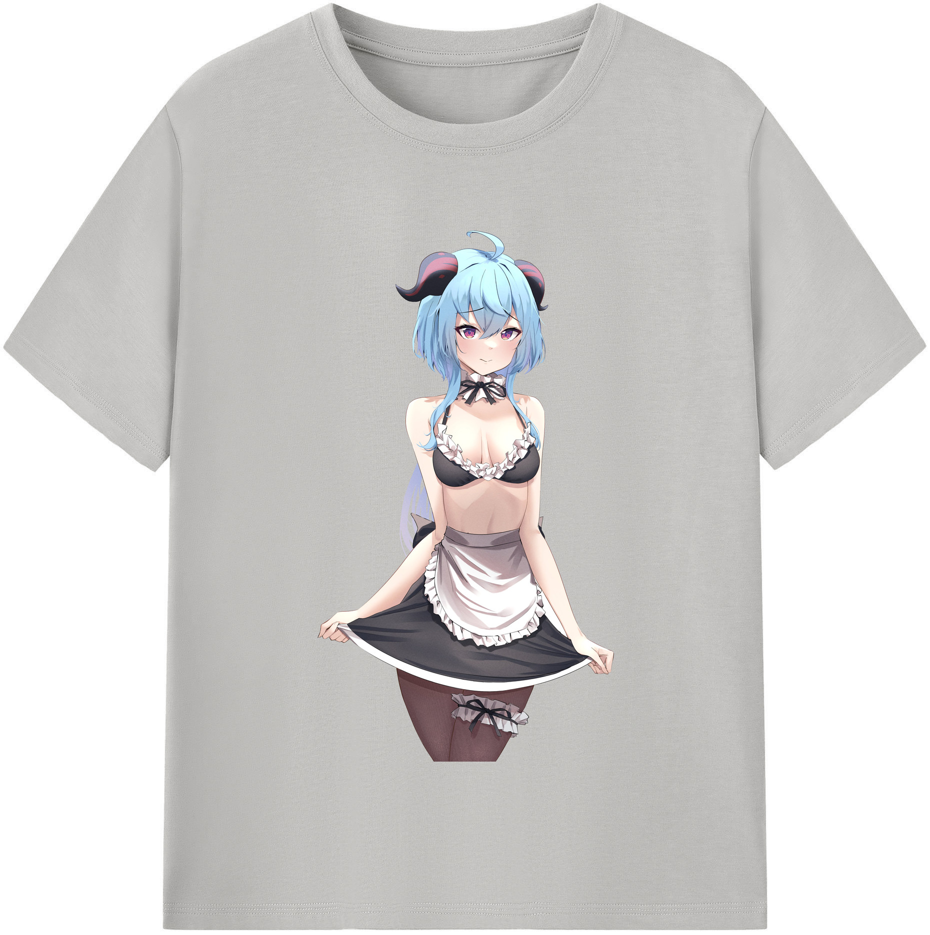 げんし神 甘雨 かんう genshin Ganyu 綿100％半袖Tシャツ（フロントプリント）