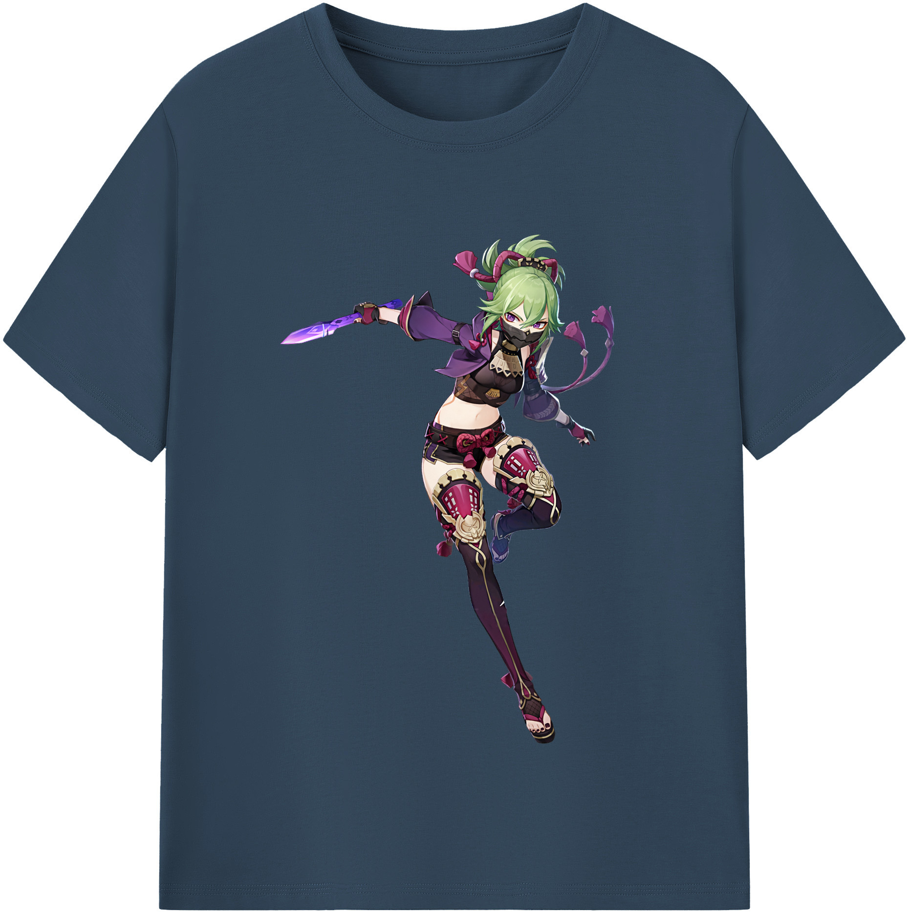 げんし神  久岐忍 くき しのぶ genshin Kuki Shinobu 綿100％半袖Tシャツ（フロントプリント）