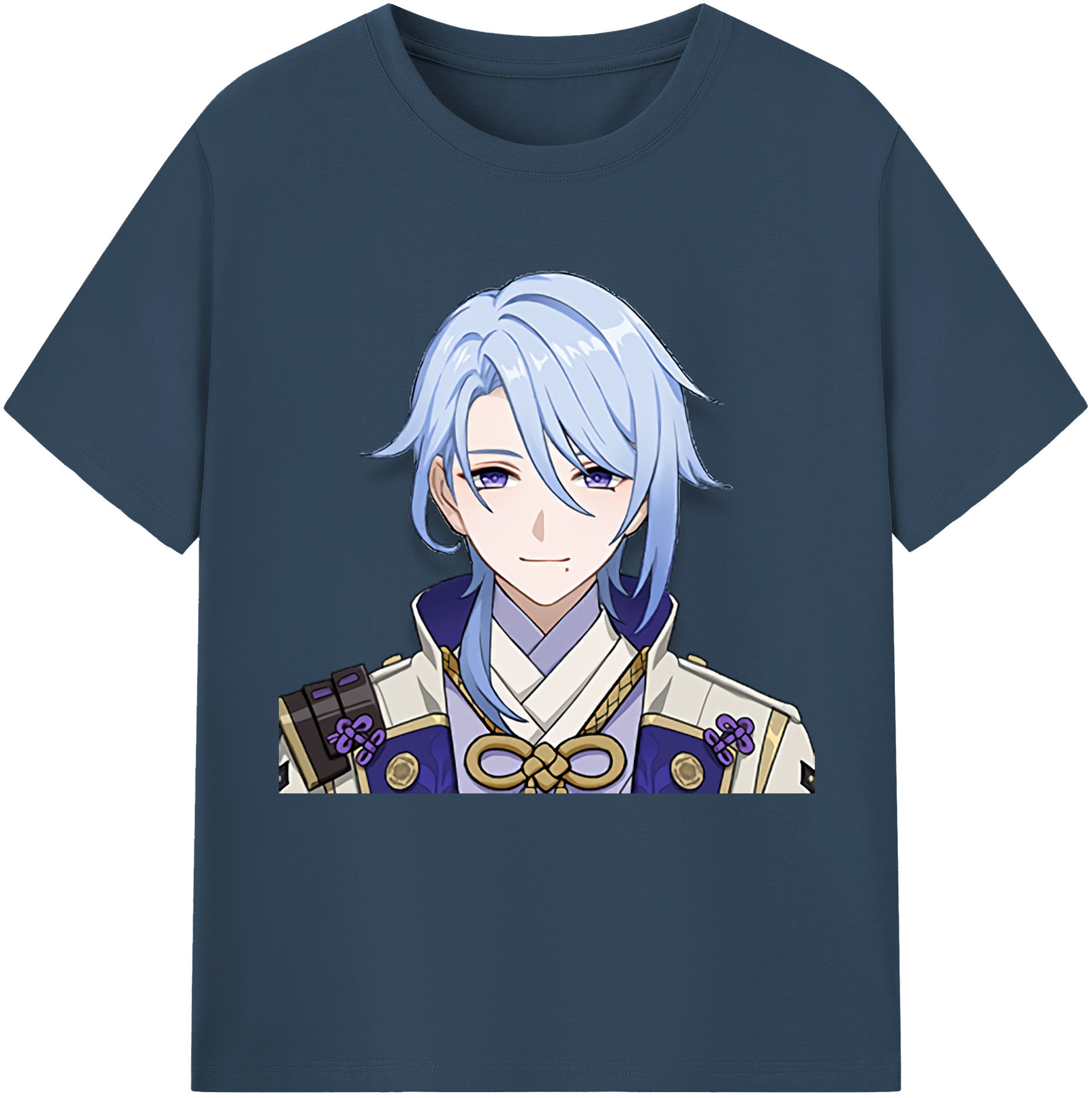 げんし神 神里綾人 かみさとあやと genshin Kamisato Ayato 綿100％半袖Tシャツ（フロントプリント）