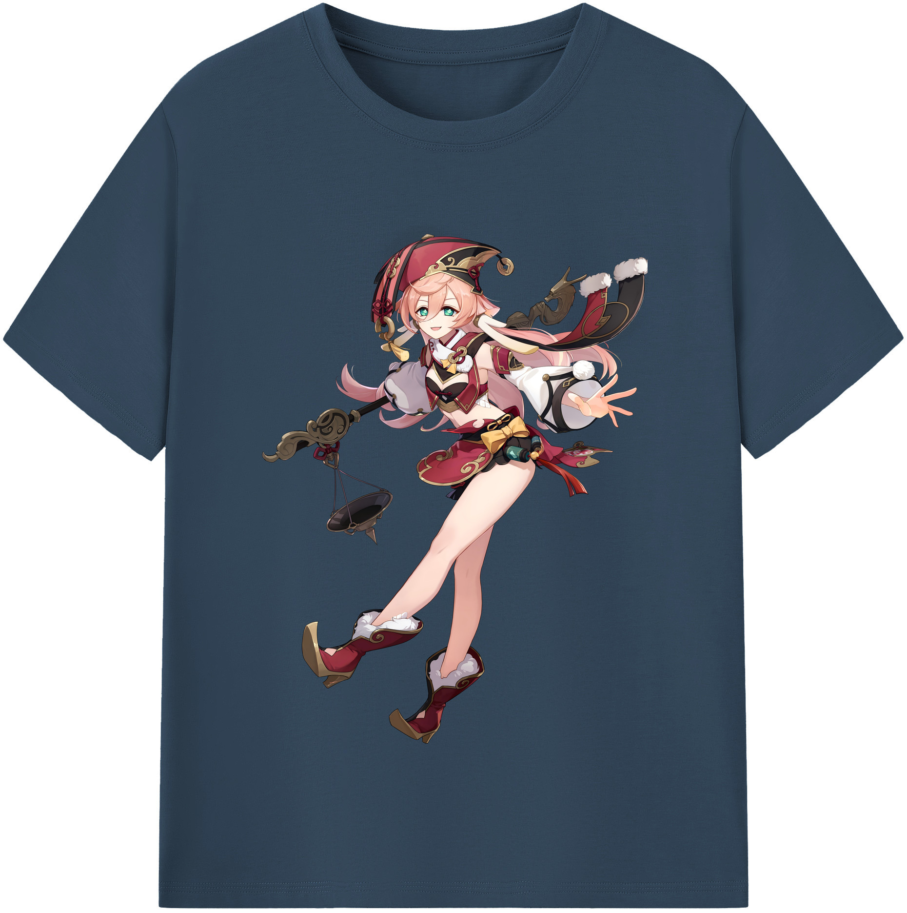 げんし神 ヤンフェイ genshin Yanfei 綿100％半袖Tシャツ（フロントプリント）