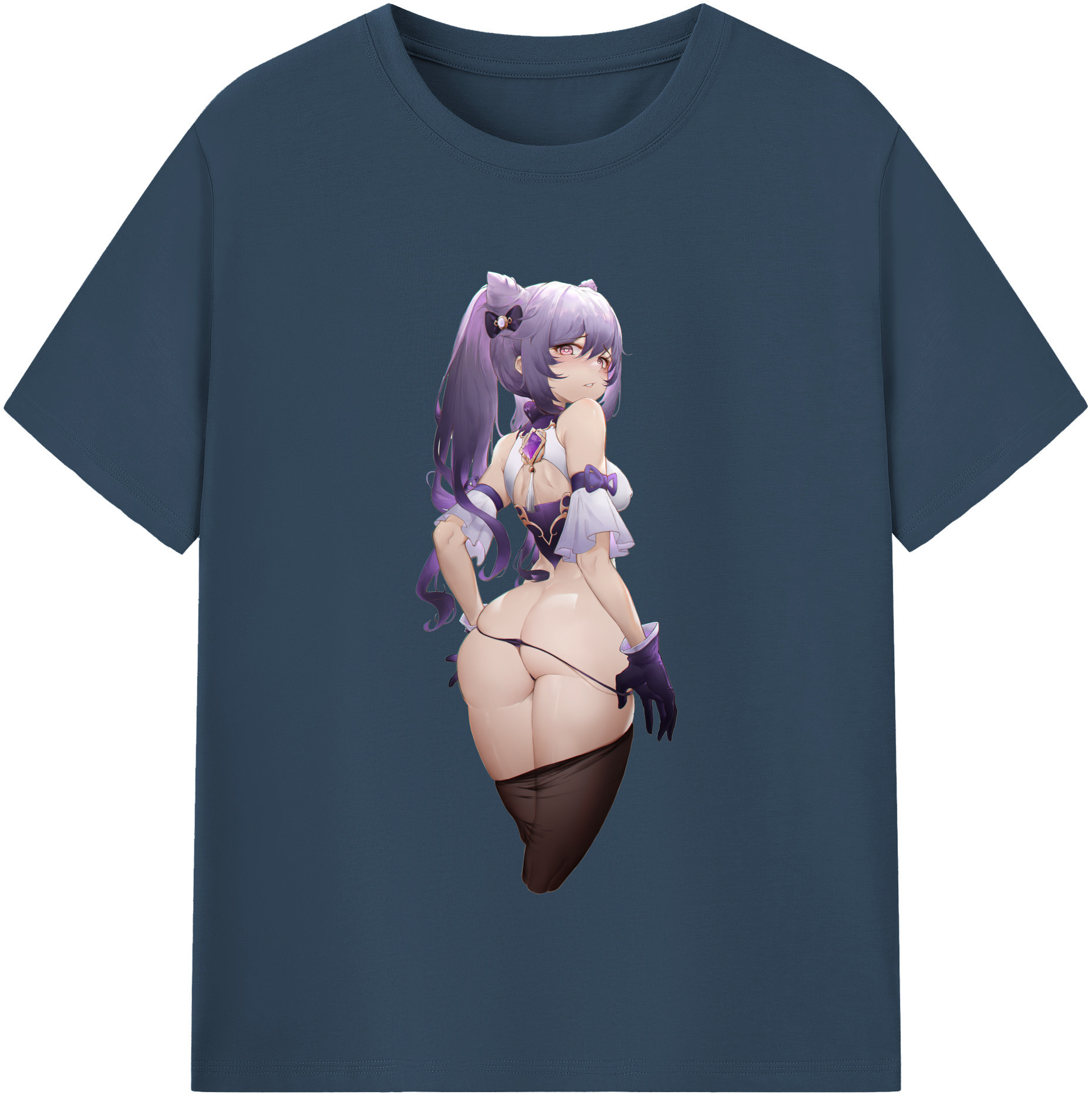 げんし神 刻晴 こくせい genshin Kokusei 綿100％半袖Tシャツ（フロントプリント）