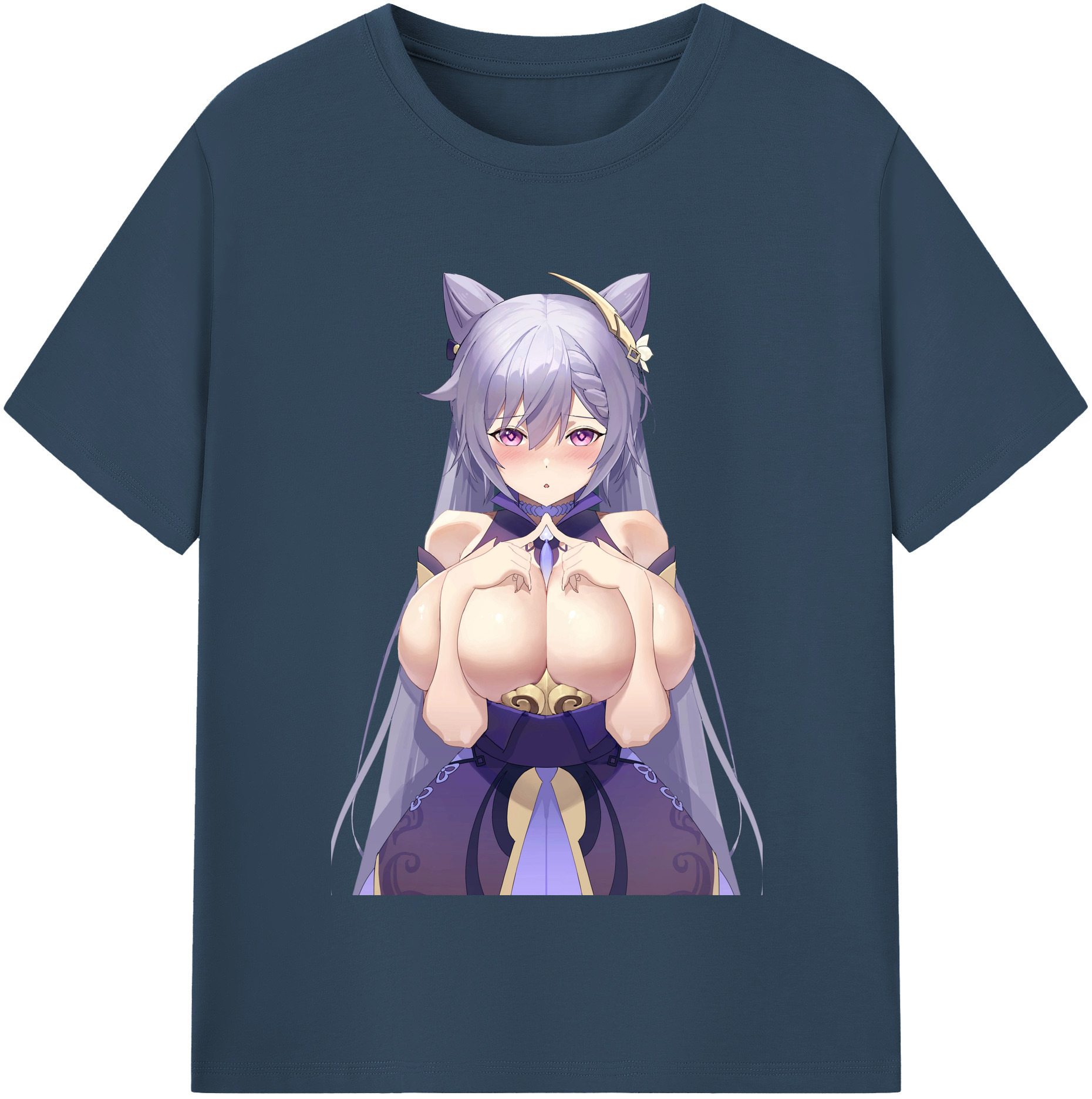 げんし神 刻晴 こくせい genshin Kokusei 綿100％半袖Tシャツ（フロントプリント）