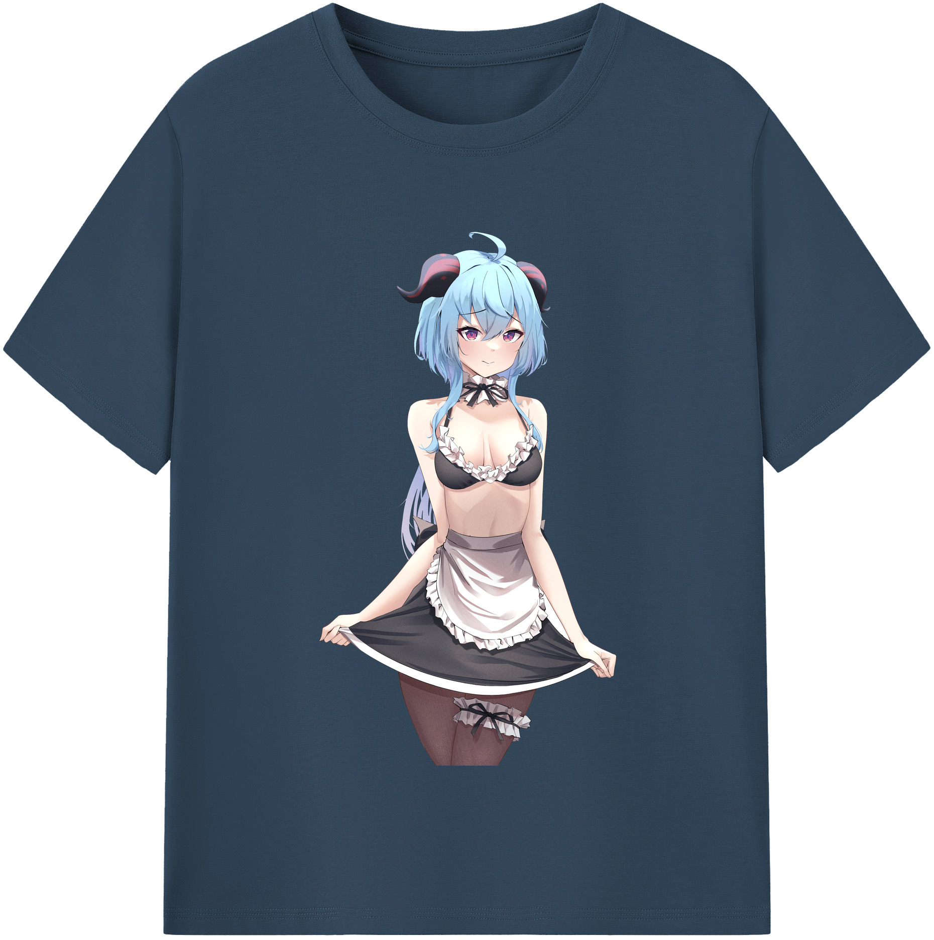 げんし神 甘雨 かんう genshin Ganyu 綿100％半袖Tシャツ（フロントプリント）