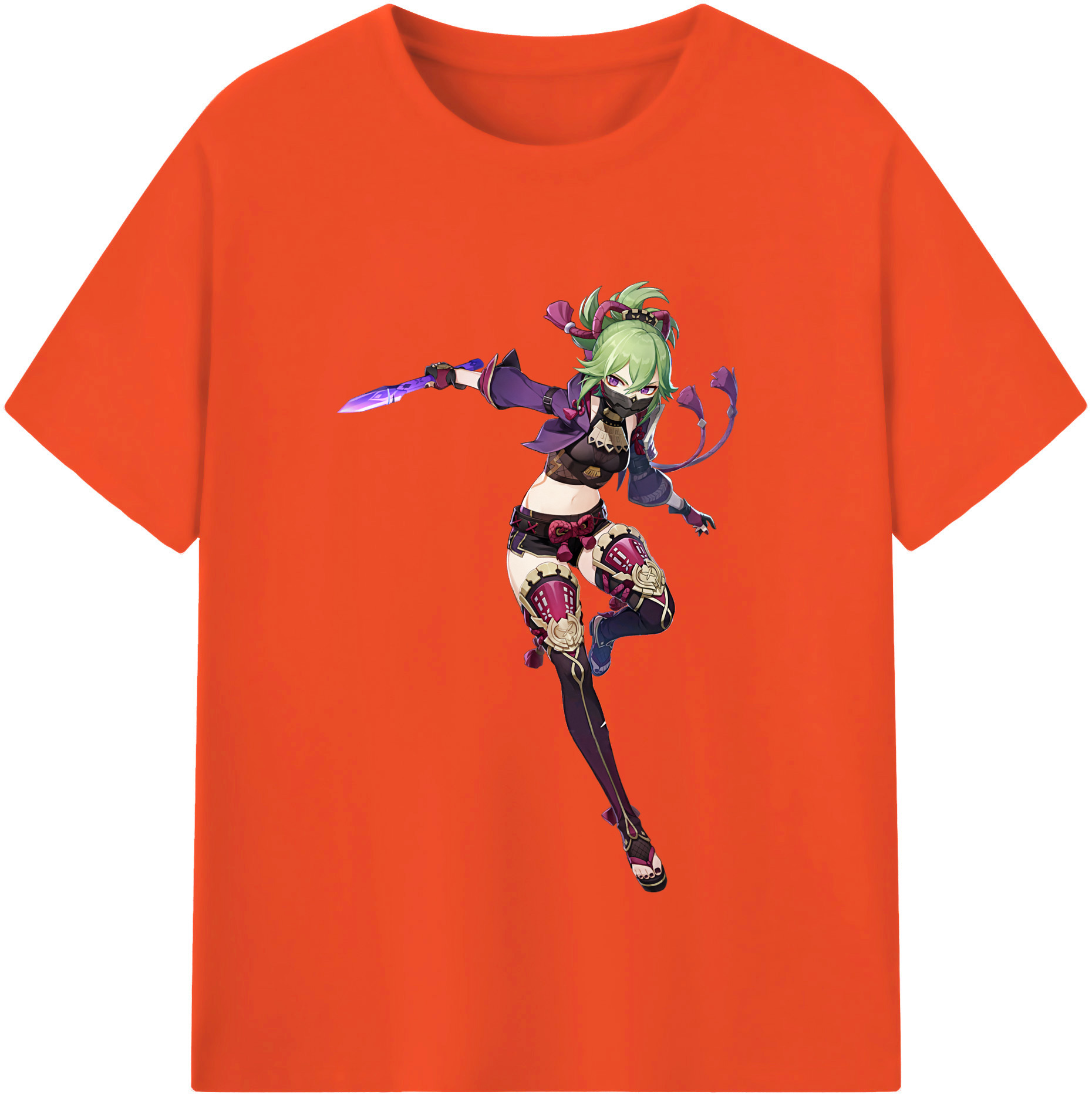げんし神  久岐忍 くき しのぶ genshin Kuki Shinobu 綿100％半袖Tシャツ（フロントプリント）