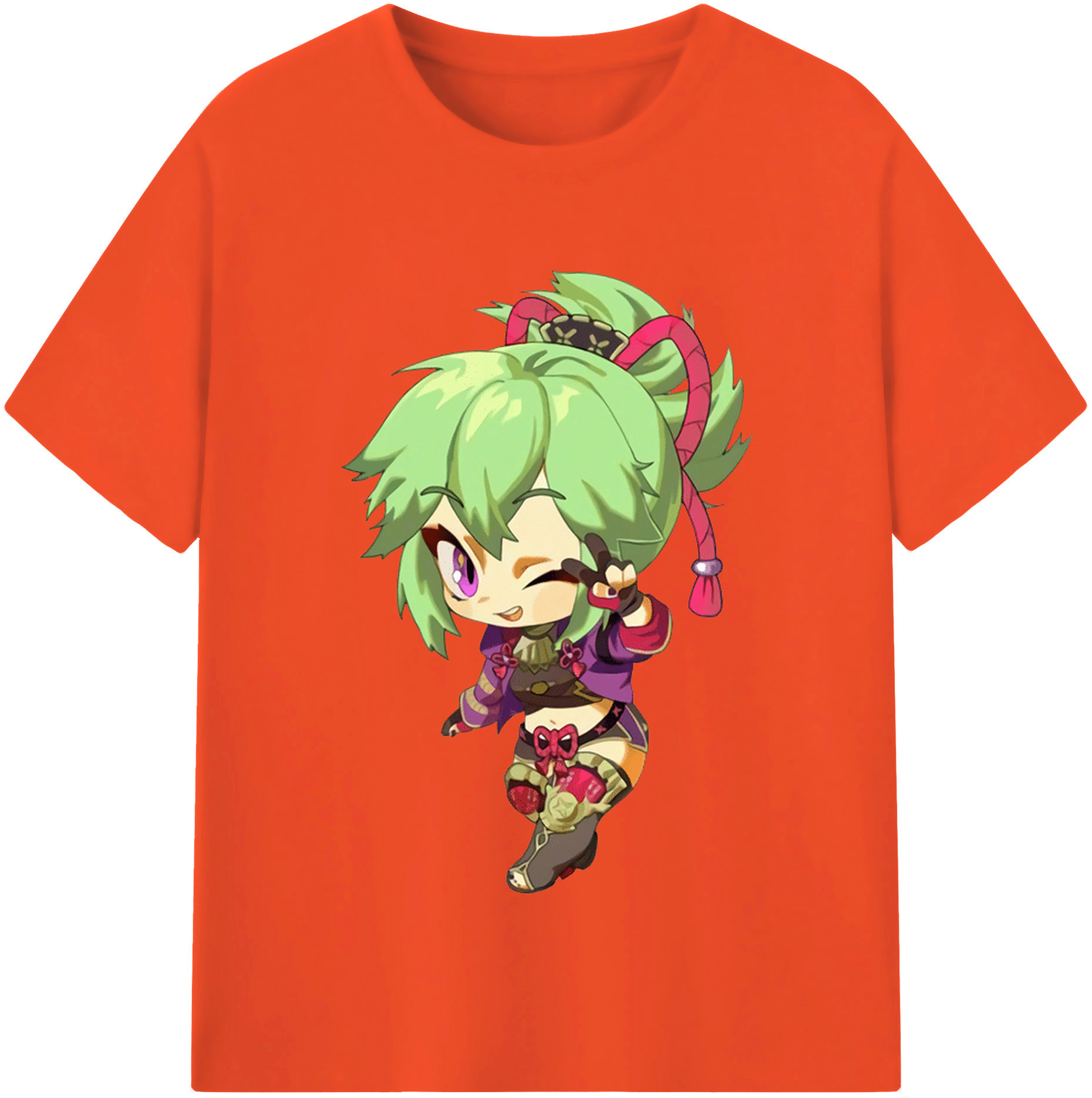 げんし神  久岐忍 くき しのぶ genshin Kuki Shinobu 綿100％半袖Tシャツ（フロントプリント）