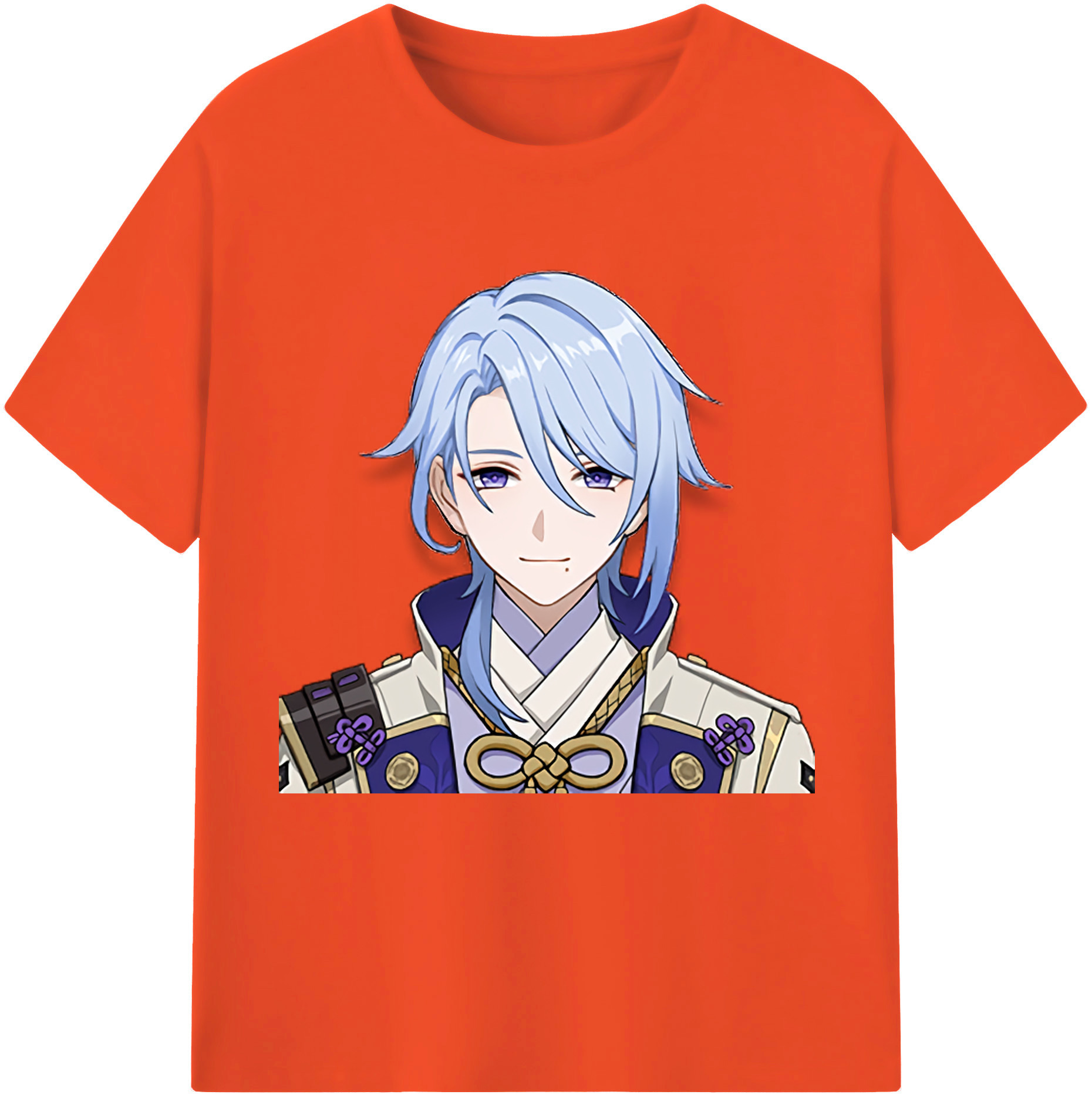 げんし神 神里綾人 かみさとあやと genshin Kamisato Ayato 綿100％半袖Tシャツ（フロントプリント）