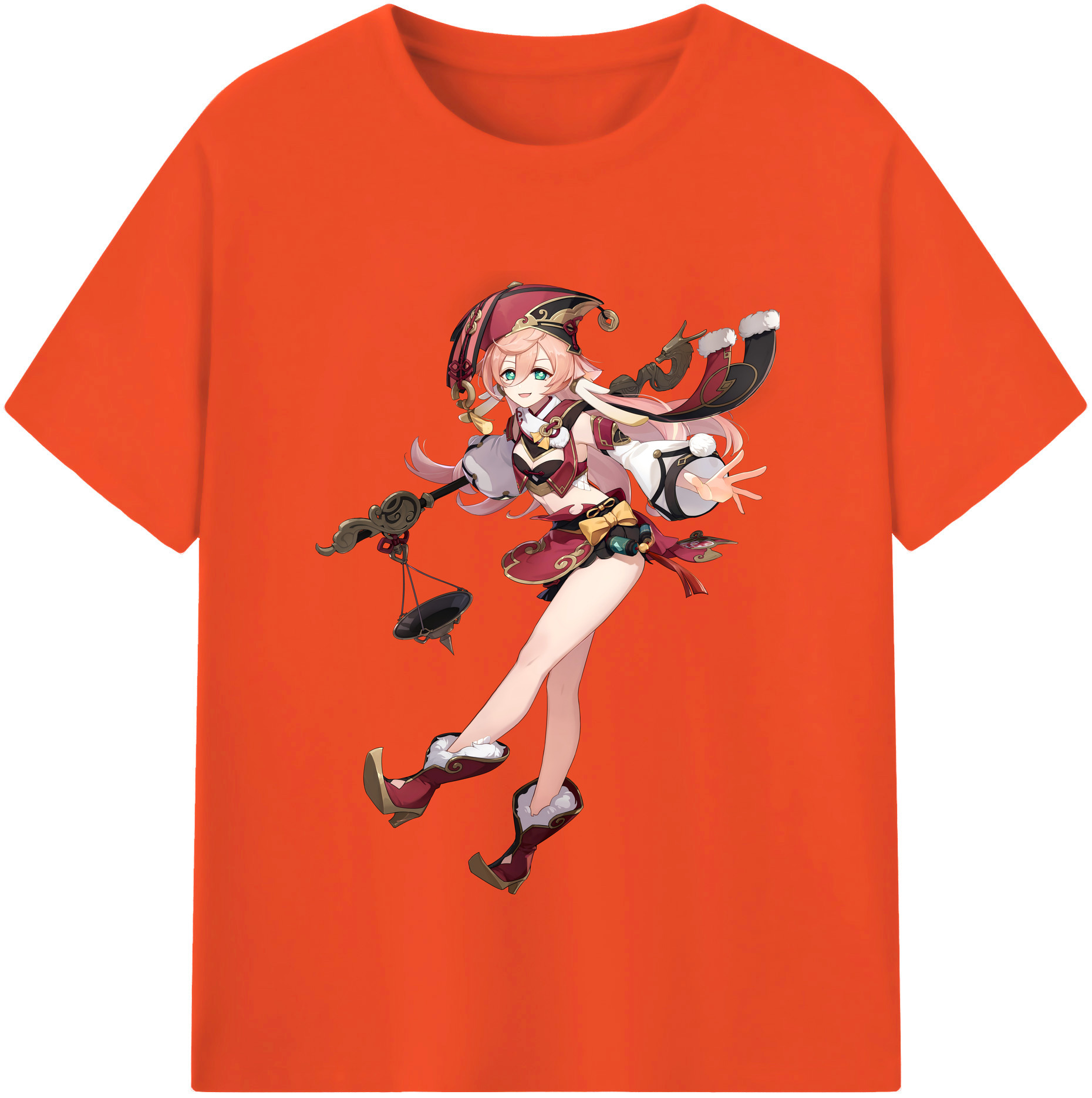 げんし神 ヤンフェイ genshin Yanfei 綿100％半袖Tシャツ（フロントプリント）
