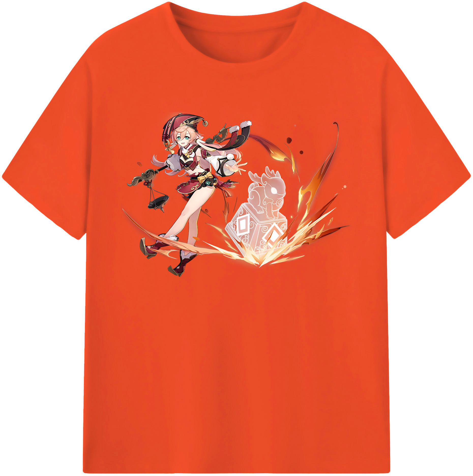 げんし神 ヤンフェイ genshin Yanfei 綿100％半袖Tシャツ（フロントプリント）