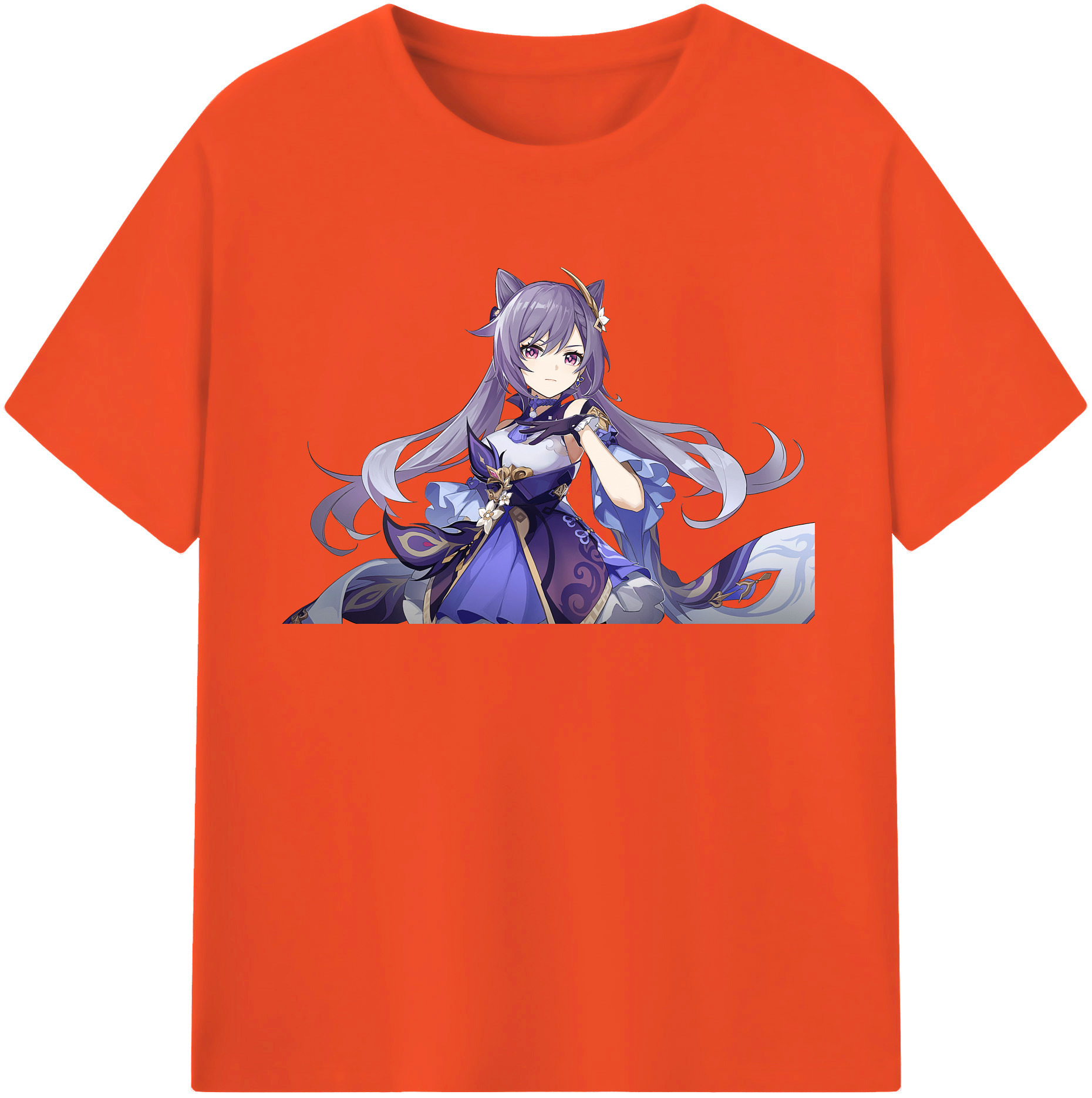 げんし神 刻晴 こくせい genshin Kokusei 綿100％半袖Tシャツ（フロントプリント）