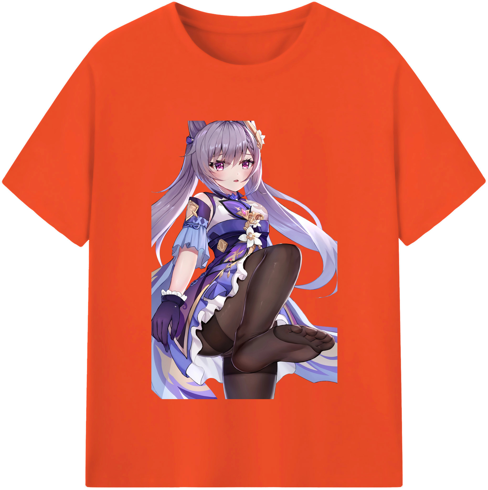 げんし神 刻晴 こくせい genshin Kokusei 綿100％半袖Tシャツ（フロントプリント）