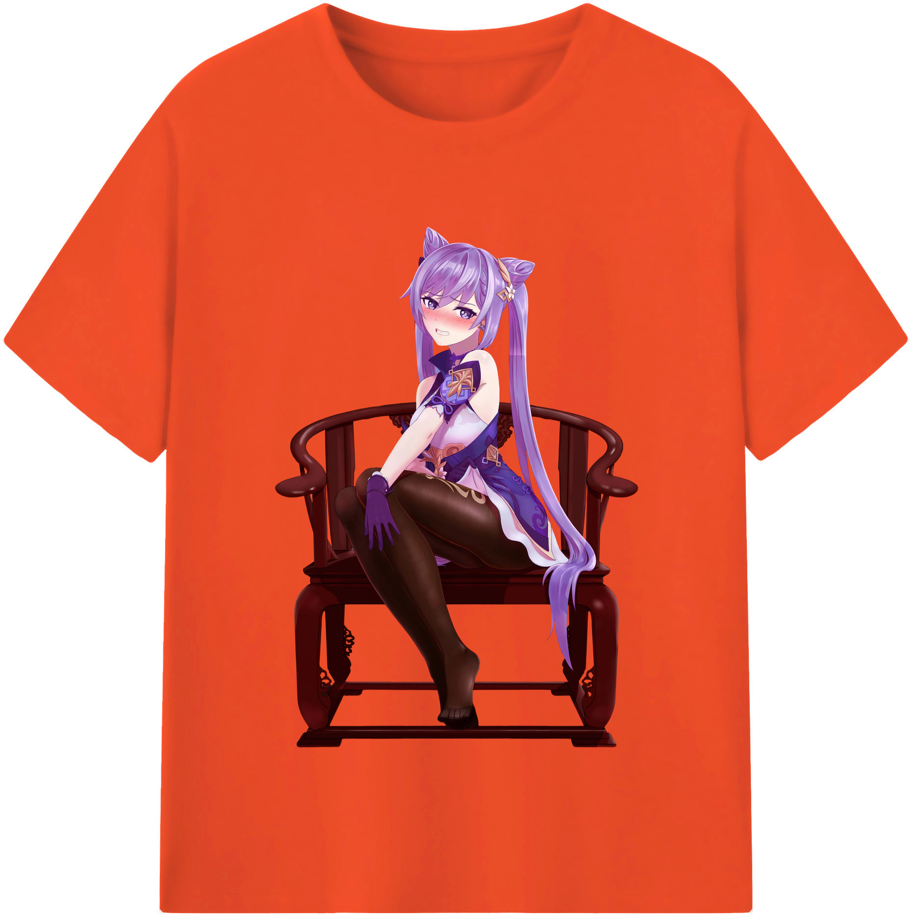 げんし神 刻晴 こくせい genshin Kokusei 綿100％半袖Tシャツ（フロントプリント）