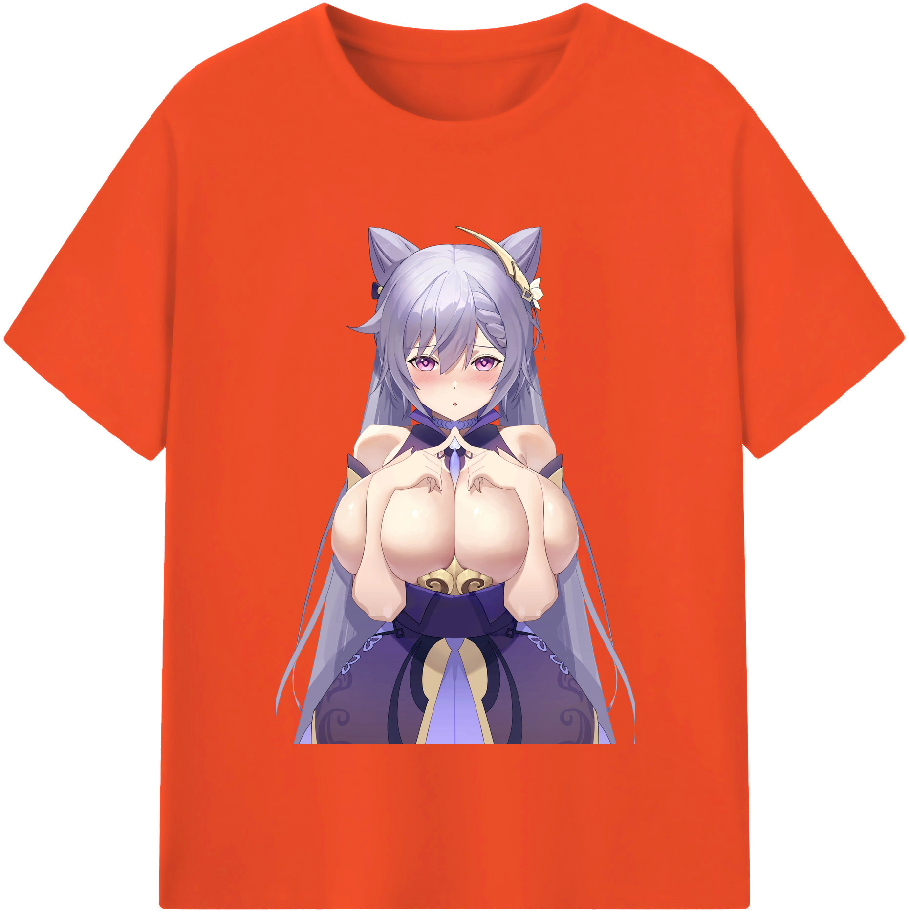 げんし神 刻晴 こくせい genshin Kokusei 綿100％半袖Tシャツ（フロントプリント）
