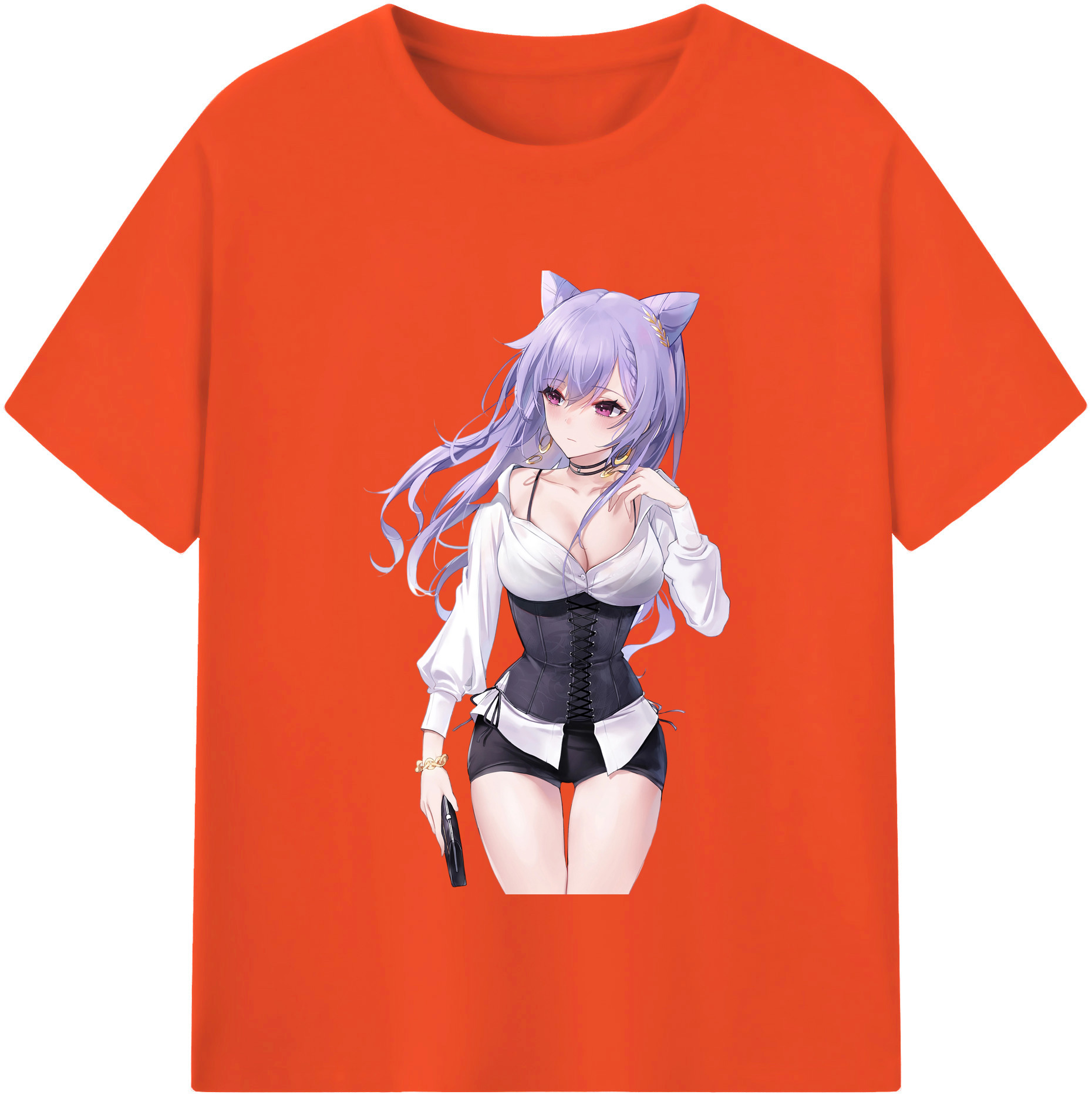 げんし神 刻晴 こくせい genshin Kokusei 綿100％半袖Tシャツ（フロントプリント）