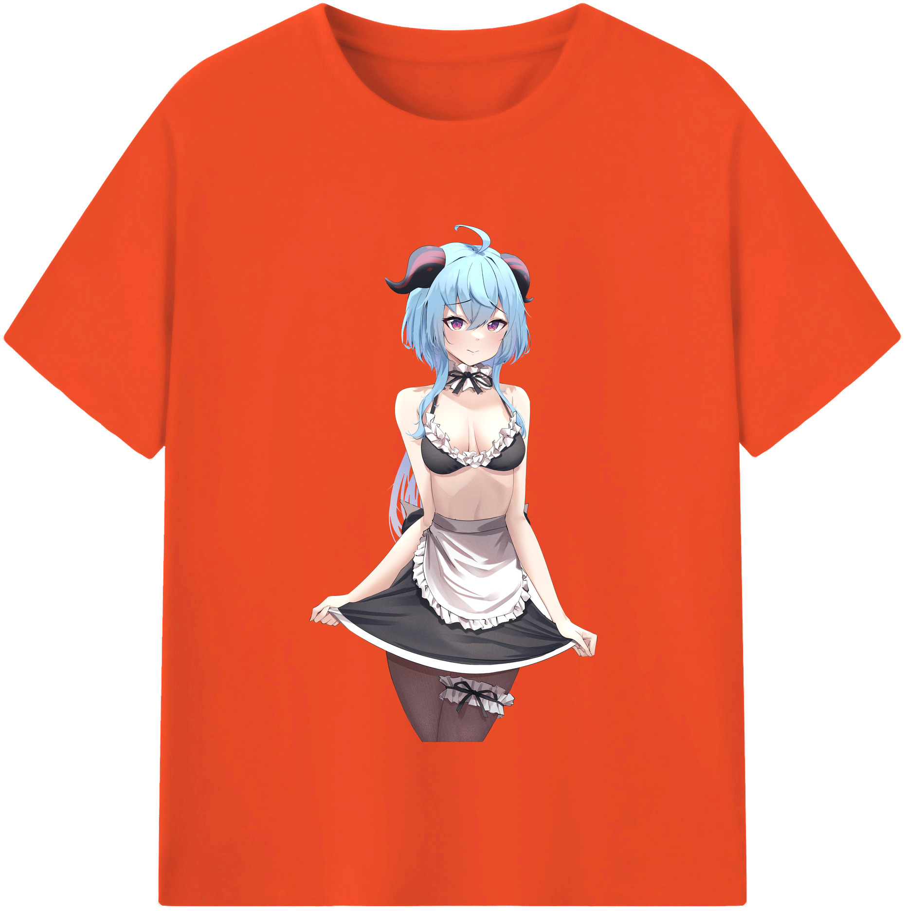 げんし神 甘雨 かんう genshin Ganyu 綿100％半袖Tシャツ（フロントプリント）