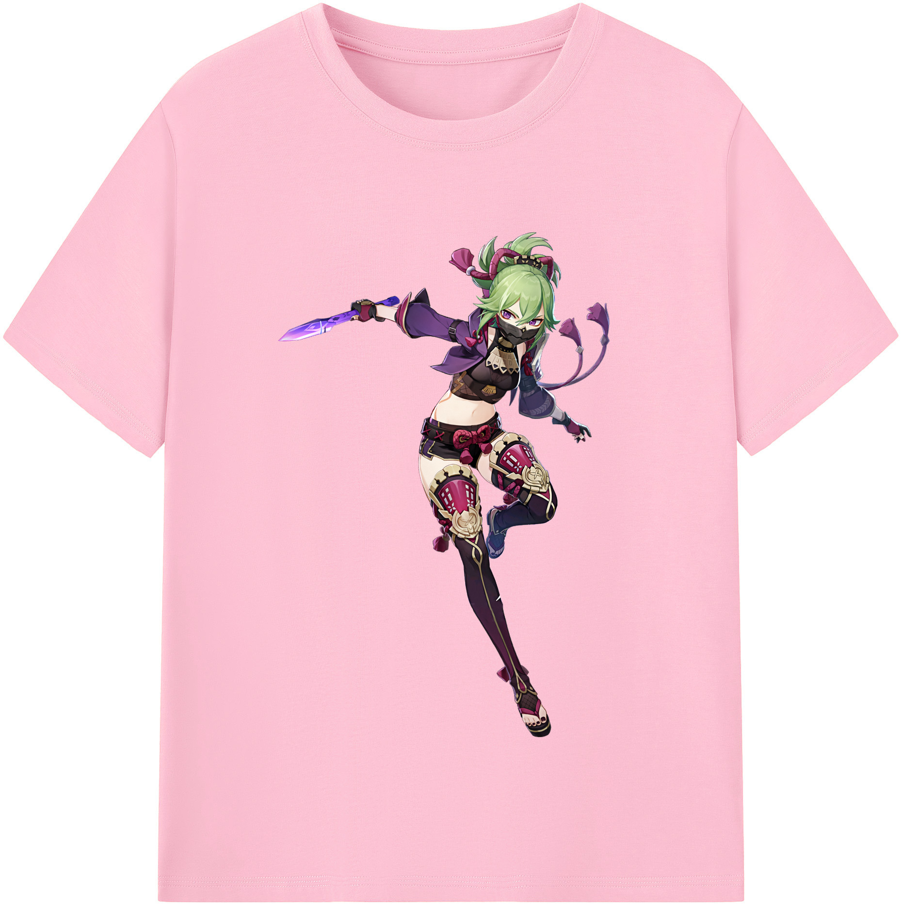 げんし神  久岐忍 くき しのぶ genshin Kuki Shinobu 綿100％半袖Tシャツ（フロントプリント）