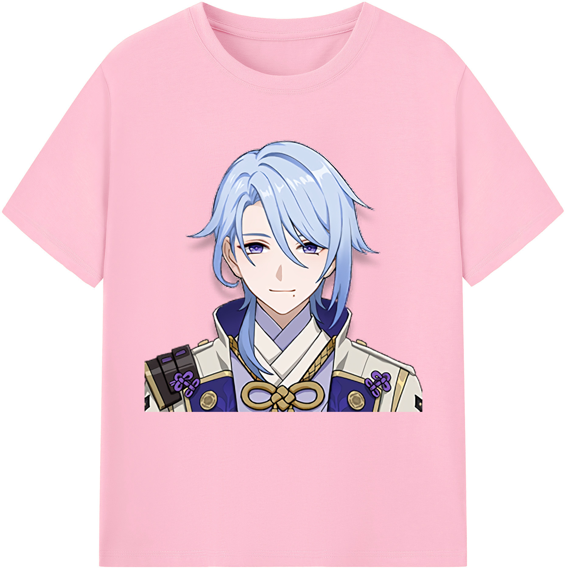 げんし神 神里綾人 かみさとあやと genshin Kamisato Ayato 綿100％半袖Tシャツ（フロントプリント）