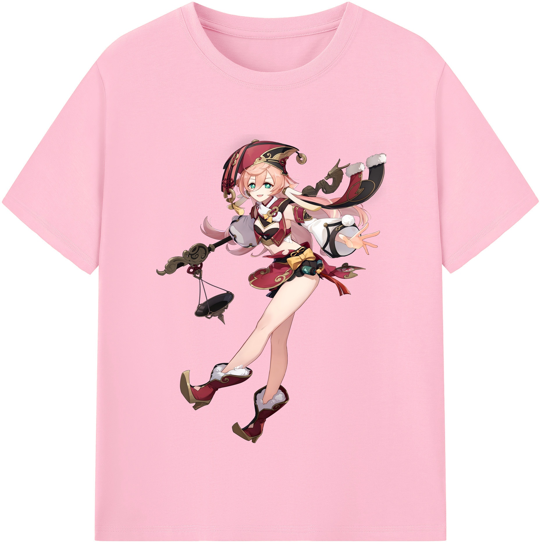 げんし神 ヤンフェイ genshin Yanfei 綿100％半袖Tシャツ（フロントプリント）