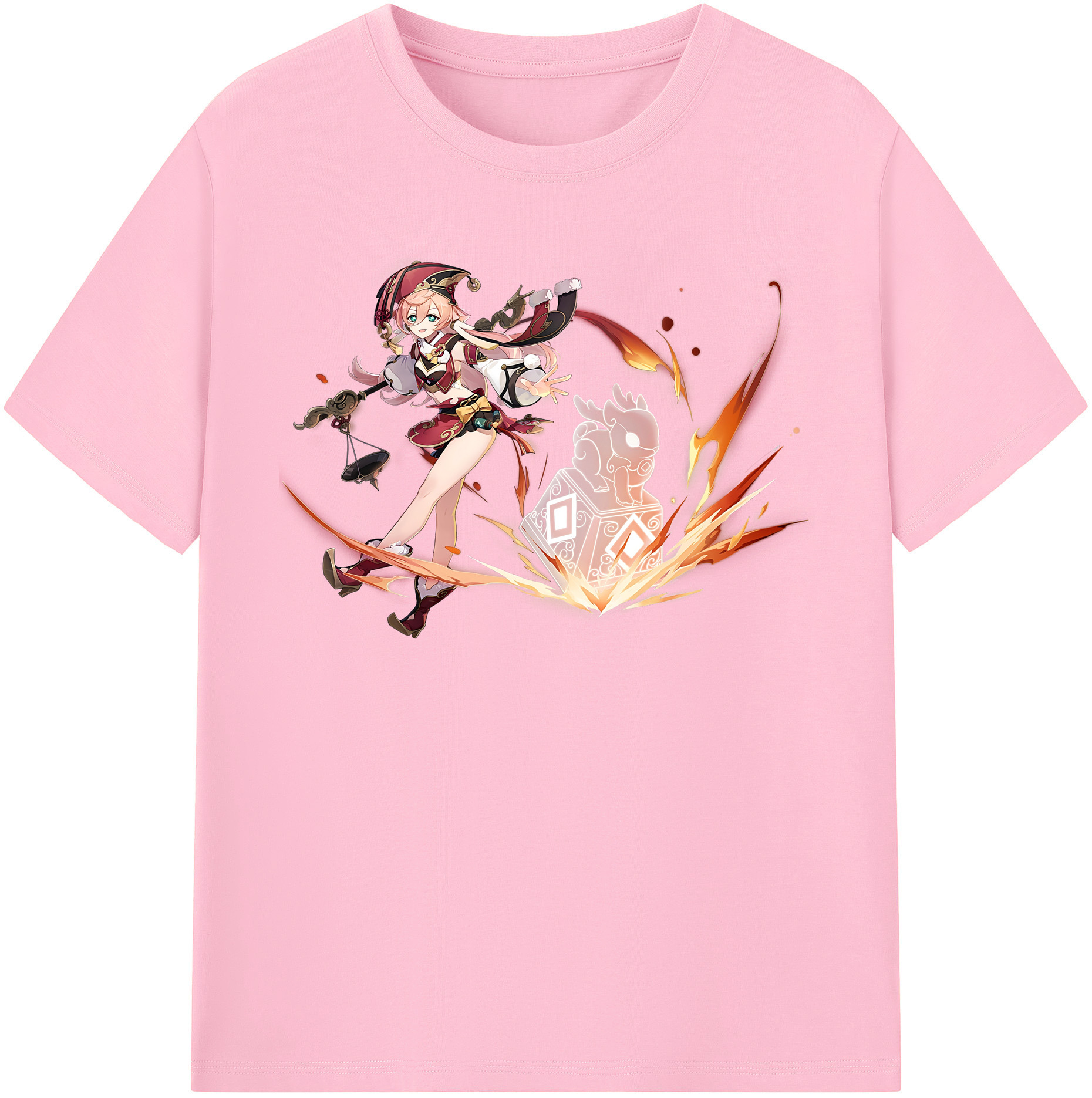 げんし神 ヤンフェイ genshin Yanfei 綿100％半袖Tシャツ（フロントプリント）