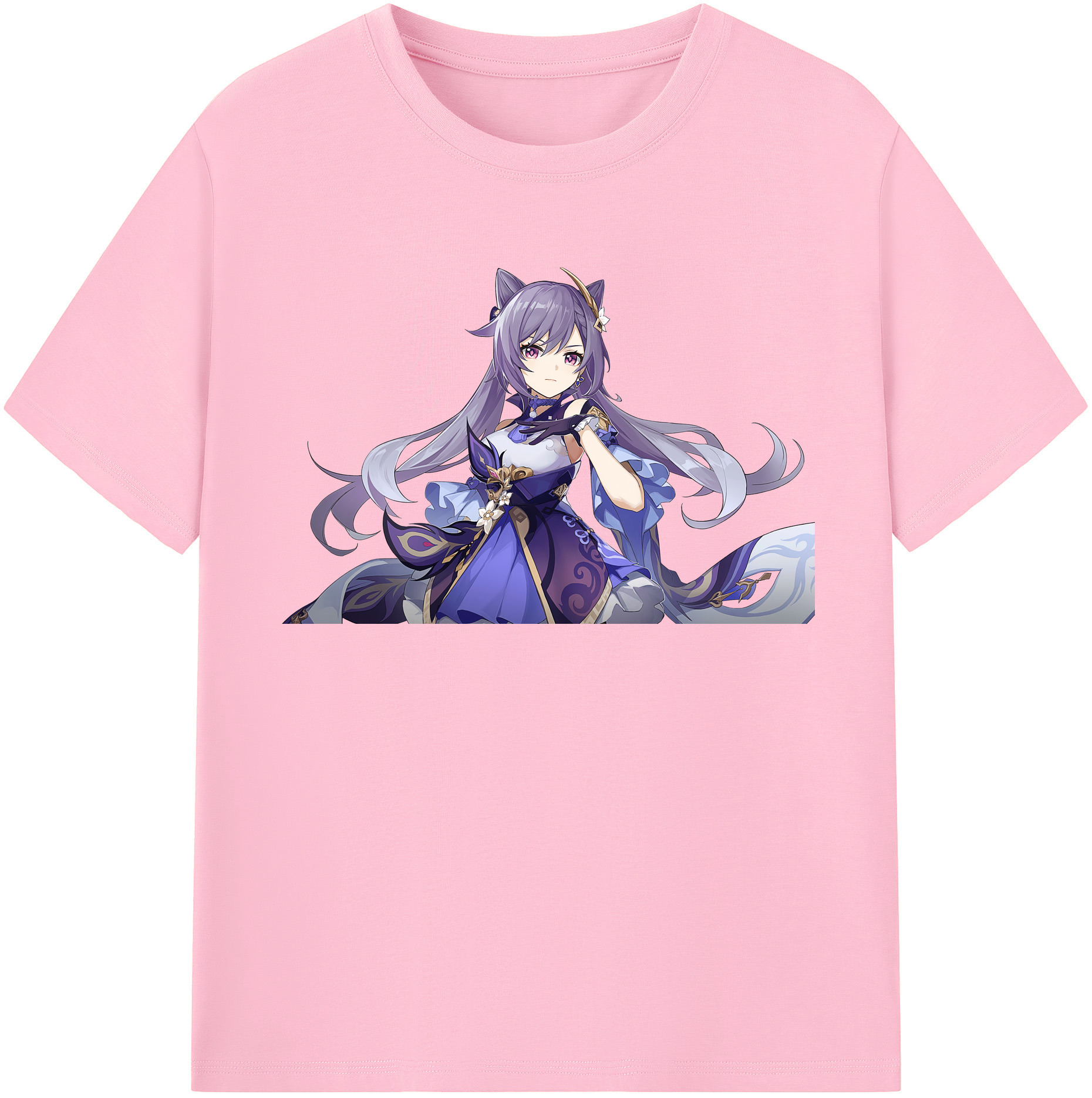 げんし神 刻晴 こくせい genshin Kokusei 綿100％半袖Tシャツ（フロントプリント）