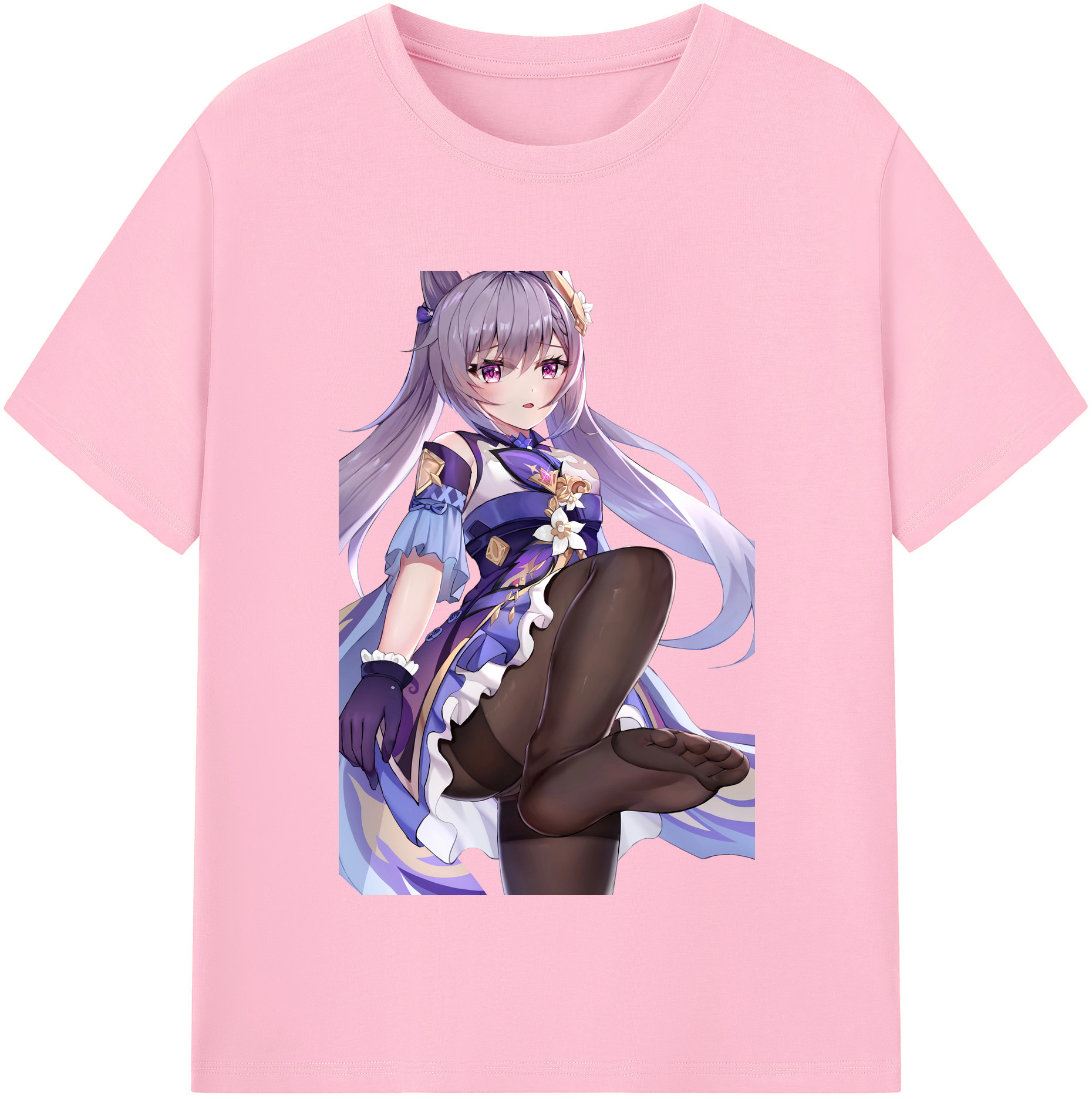 げんし神 刻晴 こくせい genshin Kokusei 綿100％半袖Tシャツ（フロントプリント）