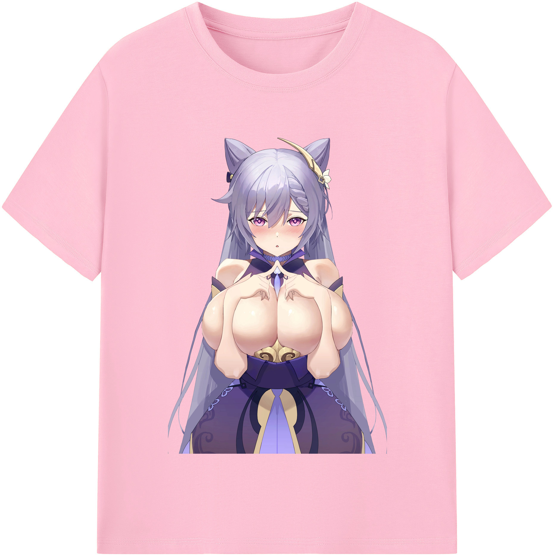 げんし神 刻晴 こくせい genshin Kokusei 綿100％半袖Tシャツ（フロントプリント）