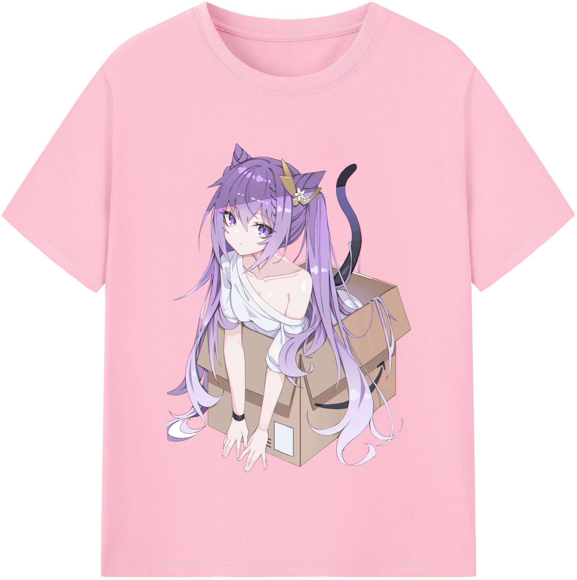 げんし神 刻晴 こくせい genshin Kokusei 綿100％半袖Tシャツ（フロントプリント）