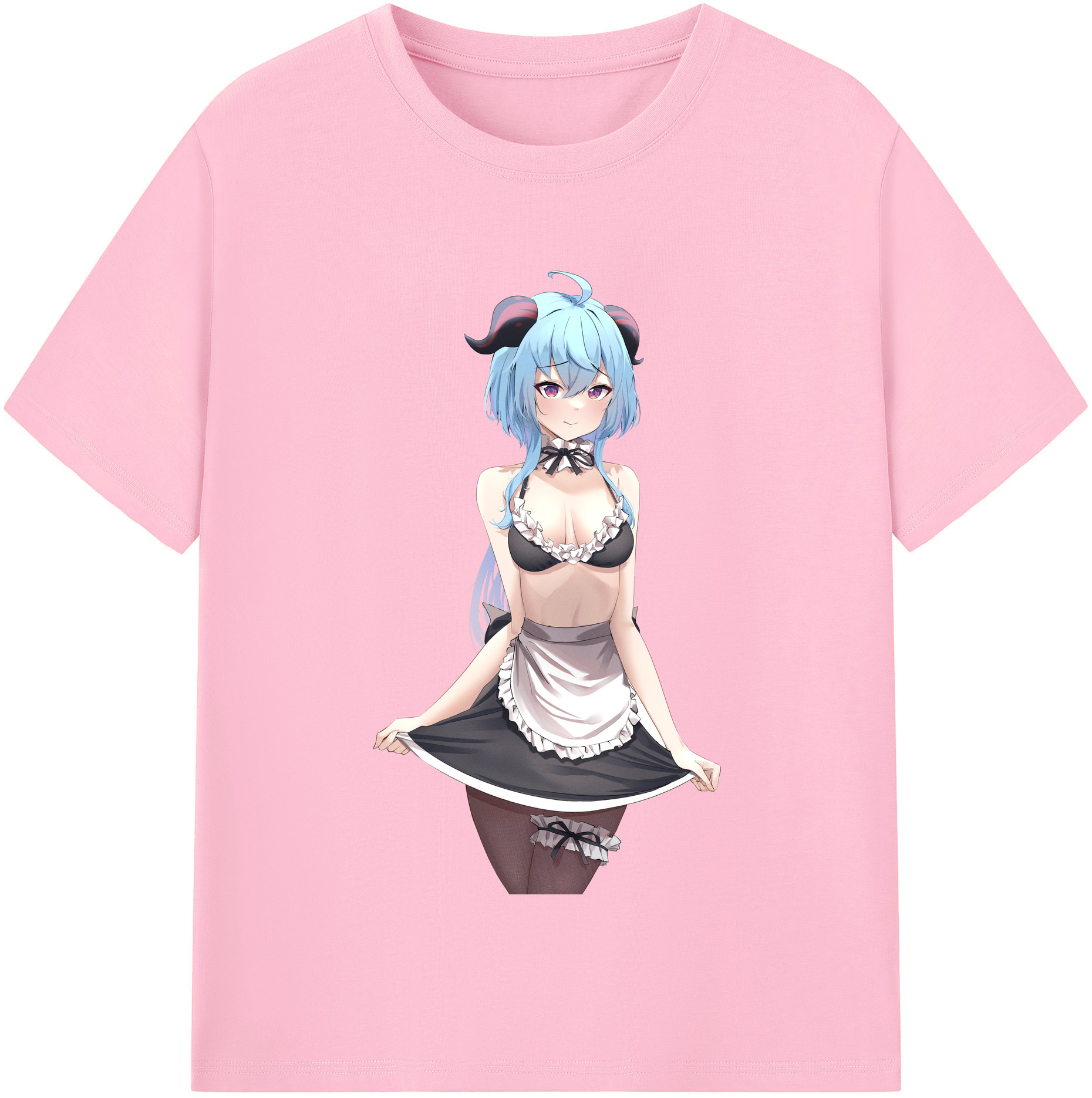 げんし神 甘雨 かんう genshin Ganyu 綿100％半袖Tシャツ（フロントプリント）