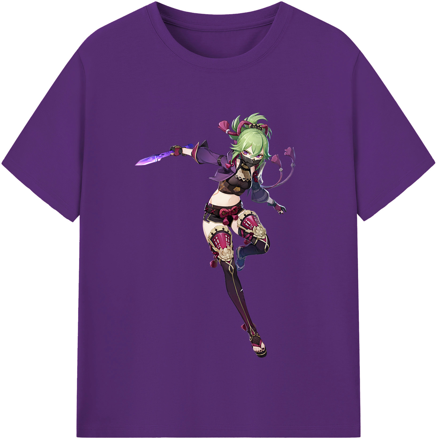 げんし神  久岐忍 くき しのぶ genshin Kuki Shinobu 綿100％半袖Tシャツ（フロントプリント）