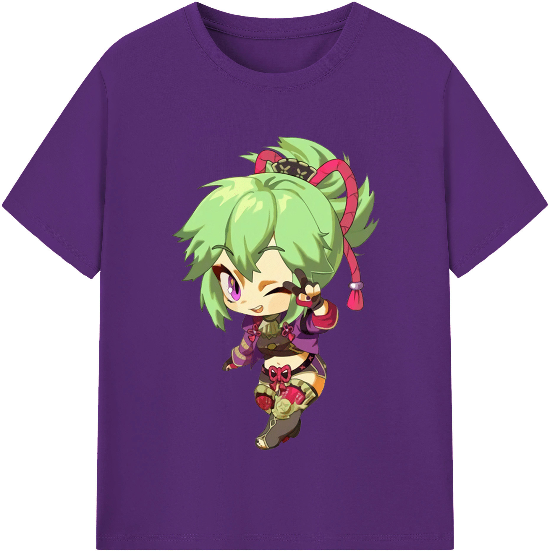 げんし神  久岐忍 くき しのぶ genshin Kuki Shinobu 綿100％半袖Tシャツ（フロントプリント）