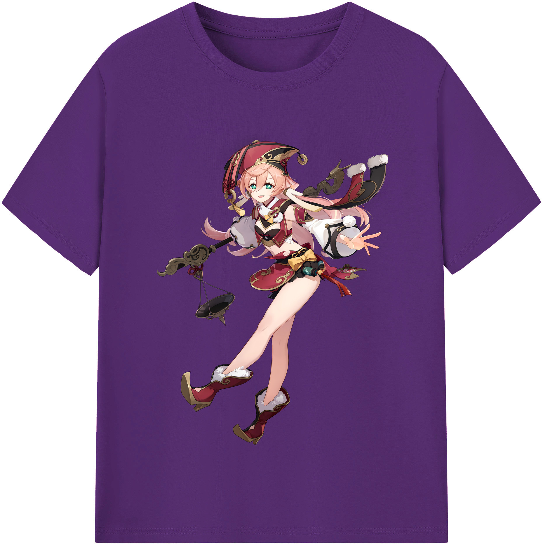 げんし神 ヤンフェイ genshin Yanfei 綿100％半袖Tシャツ（フロントプリント）