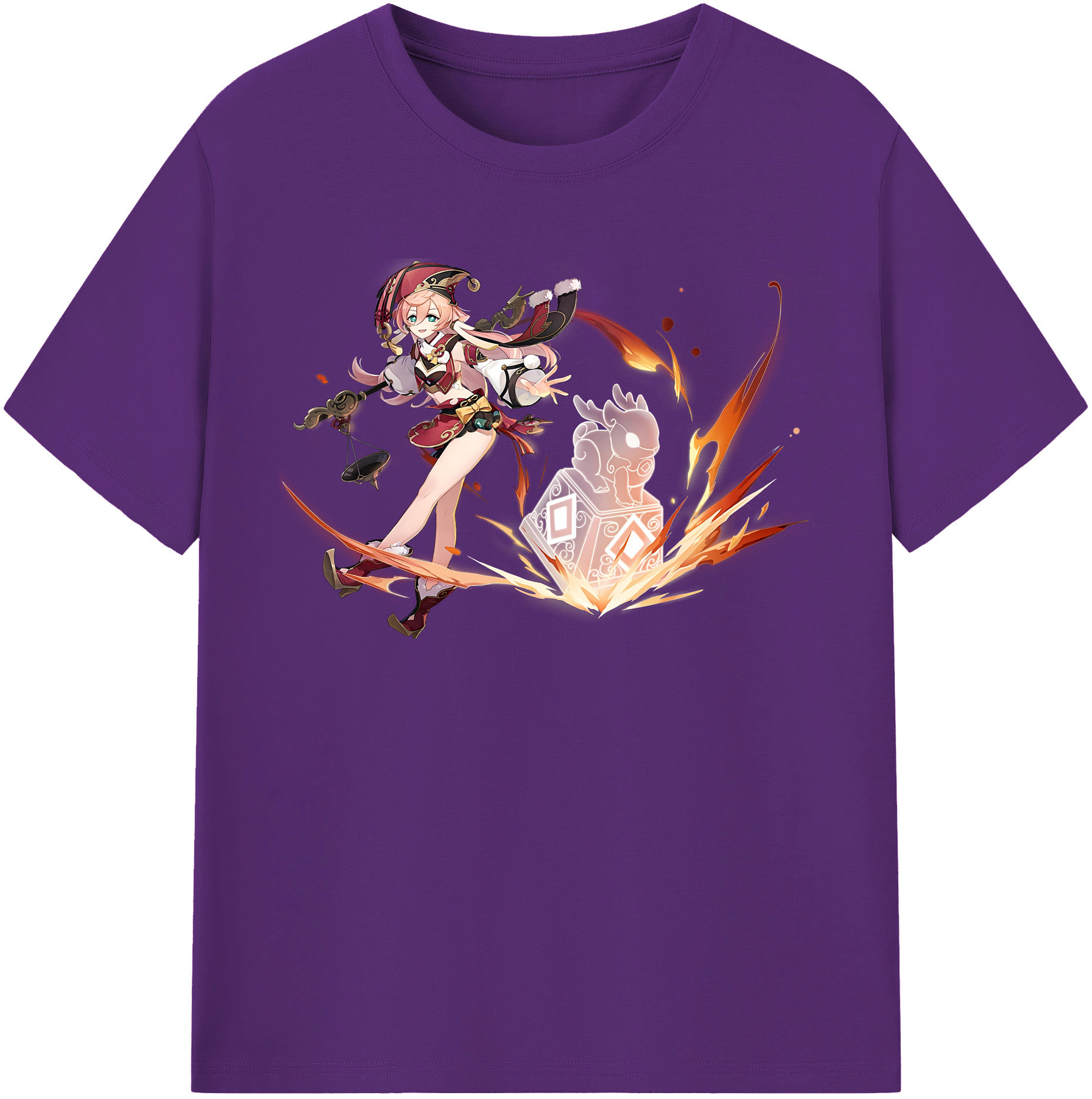 げんし神 ヤンフェイ genshin Yanfei 綿100％半袖Tシャツ（フロントプリント）