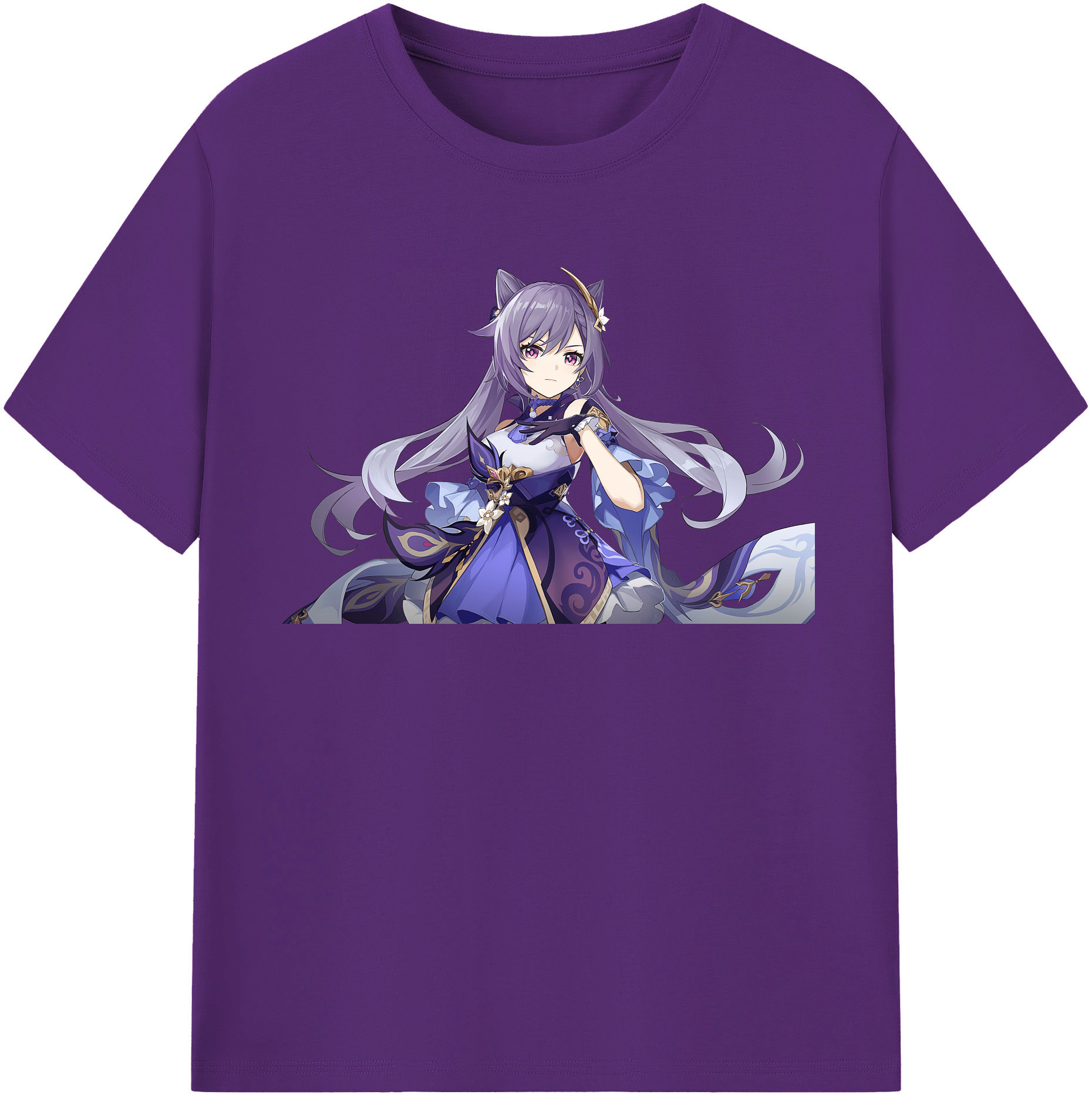 げんし神 刻晴 こくせい genshin Kokusei 綿100％半袖Tシャツ（フロントプリント）