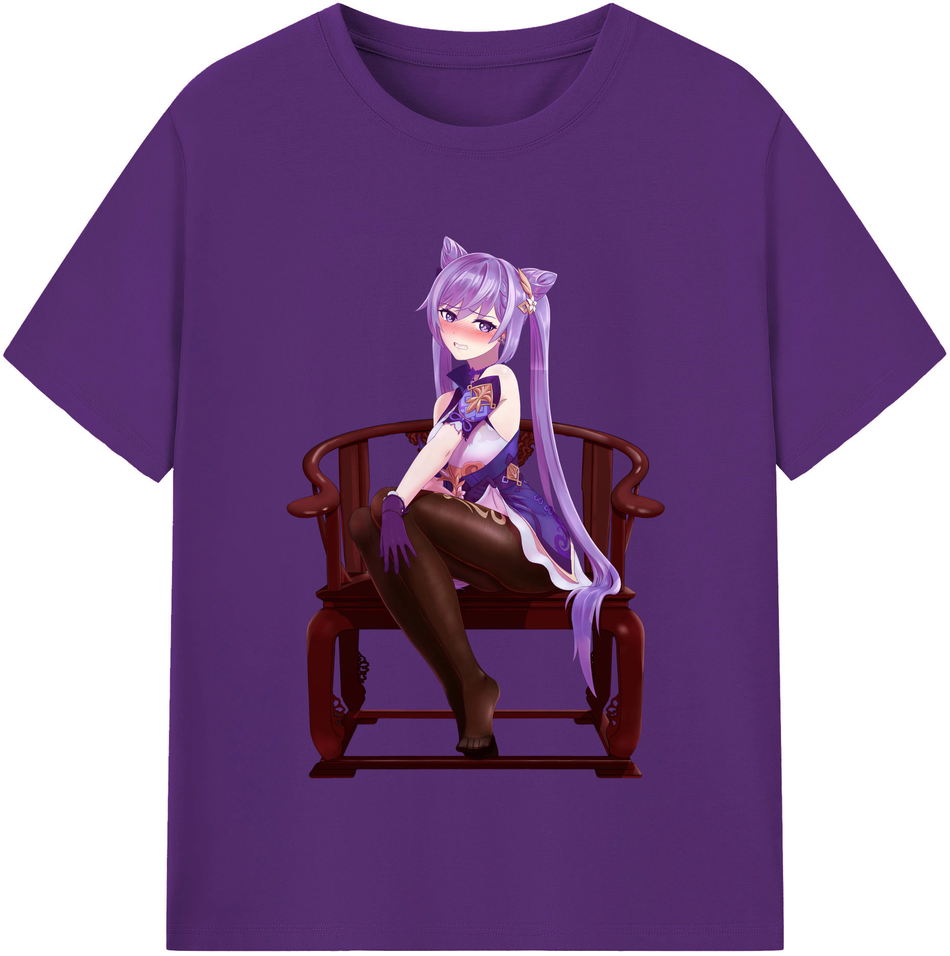 げんし神 刻晴 こくせい genshin Kokusei 綿100％半袖Tシャツ（フロントプリント）
