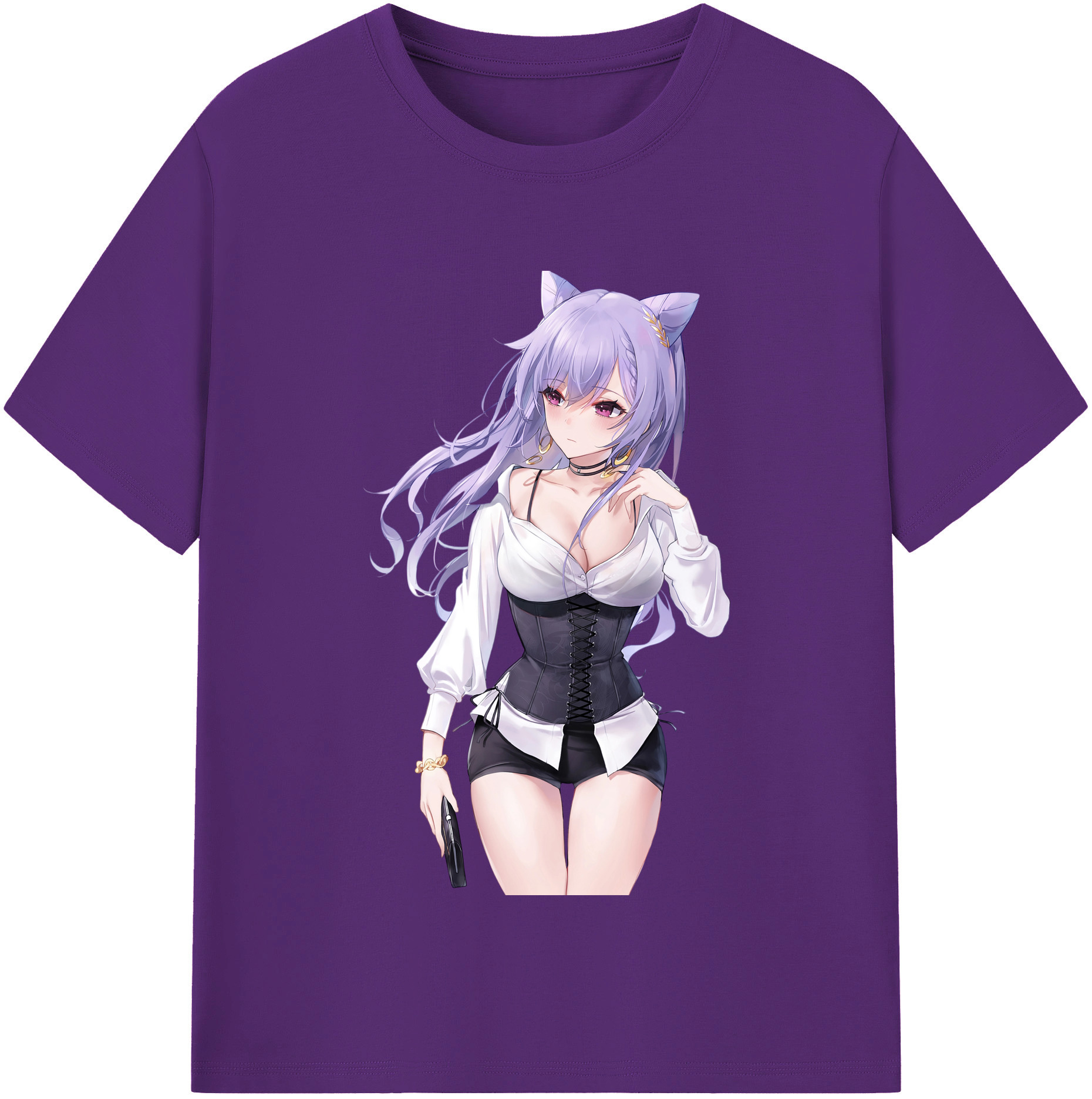 げんし神 刻晴 こくせい genshin Kokusei 綿100％半袖Tシャツ（フロントプリント）