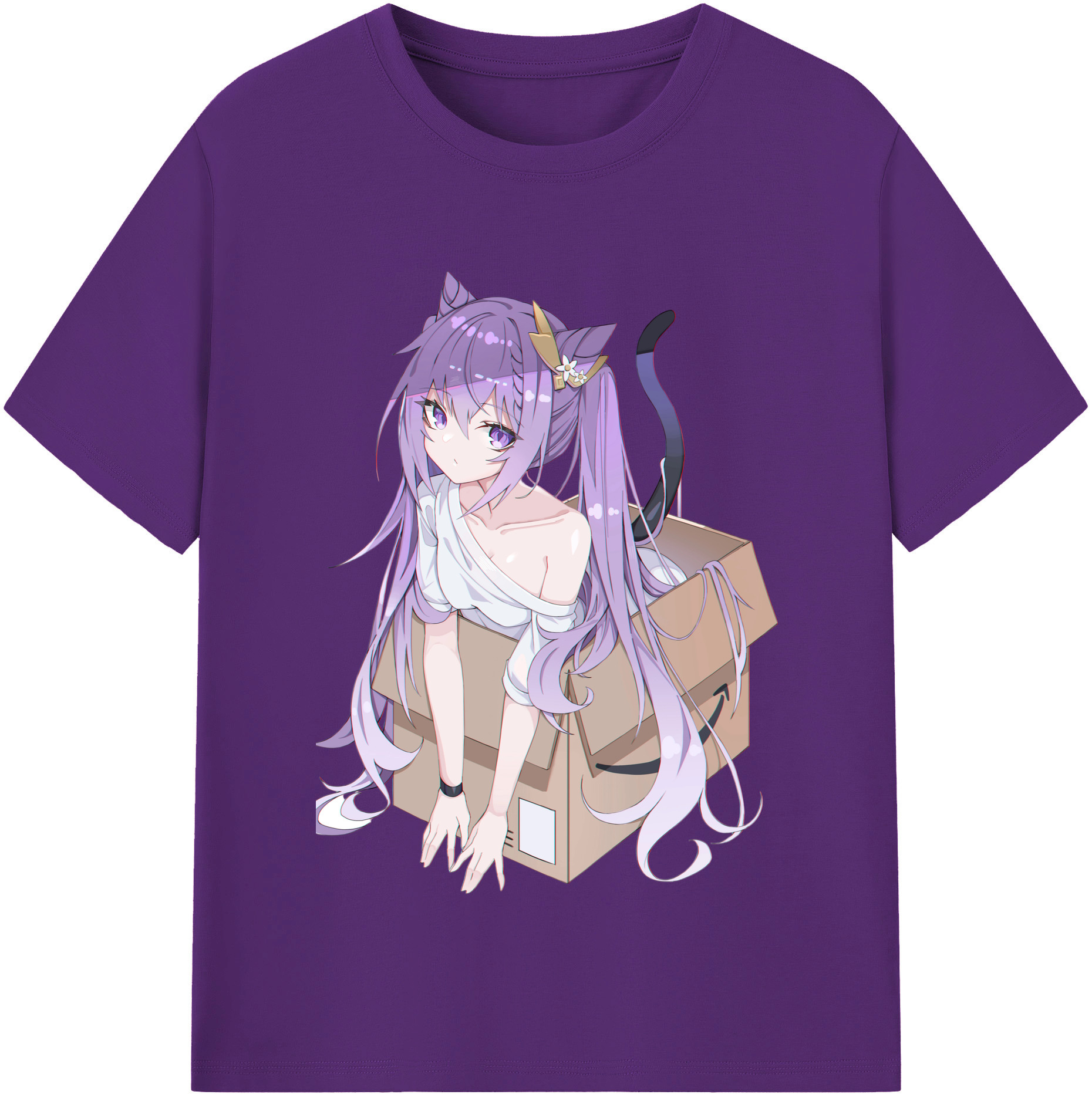 げんし神 刻晴 こくせい genshin Kokusei 綿100％半袖Tシャツ（フロントプリント）