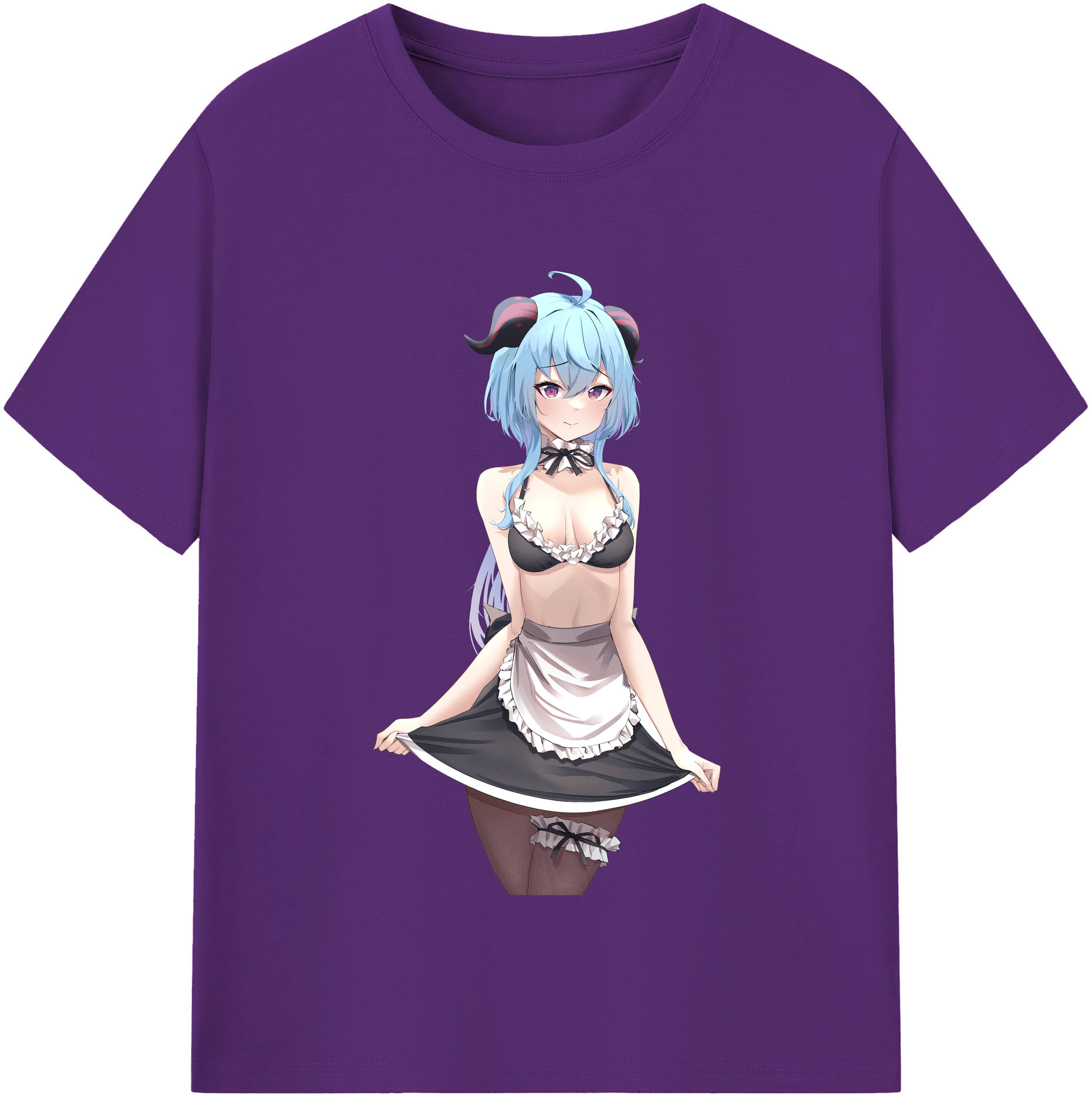 げんし神 甘雨 かんう genshin Ganyu 綿100％半袖Tシャツ（フロントプリント）