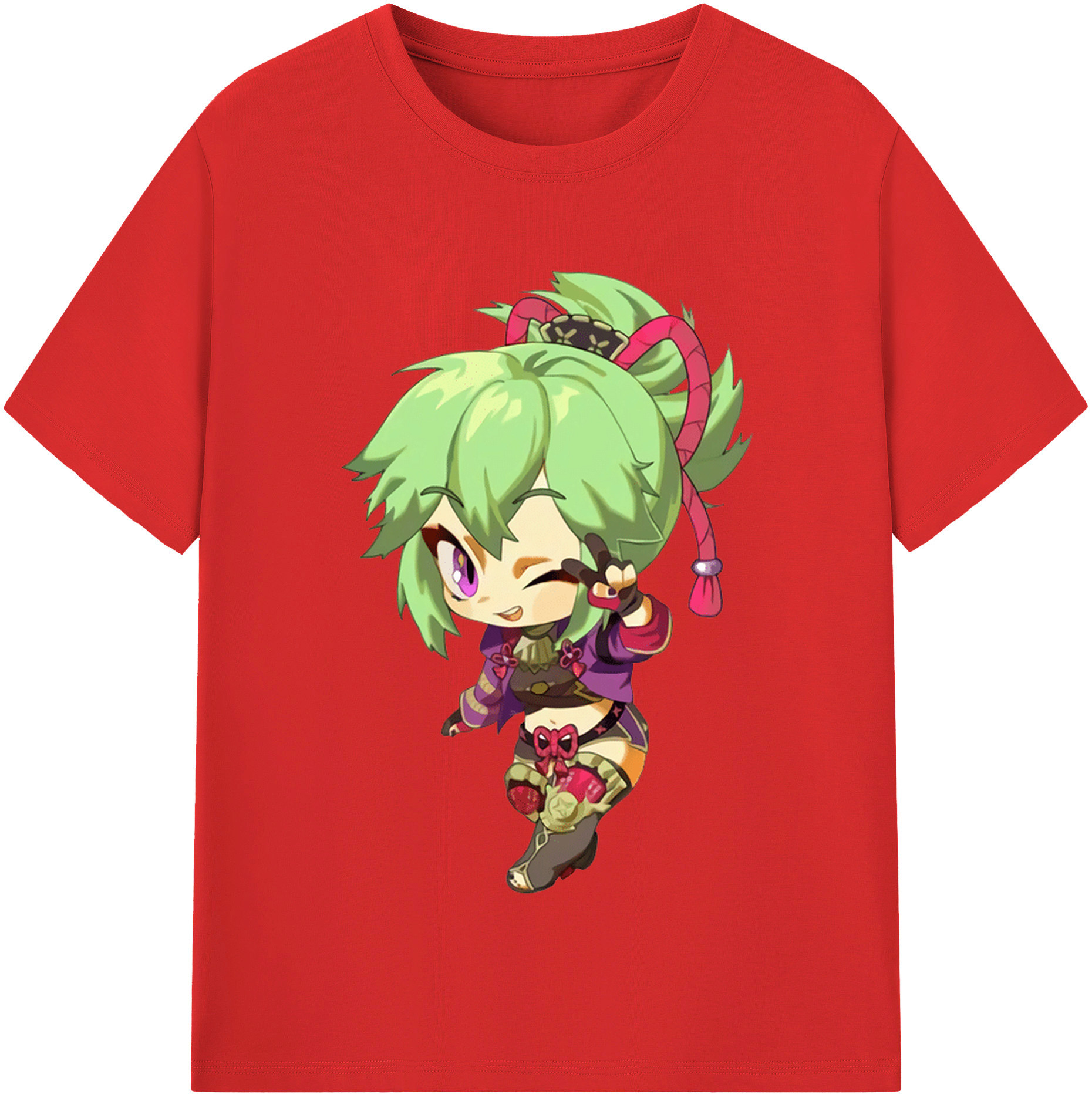 げんし神  久岐忍 くき しのぶ genshin Kuki Shinobu 綿100％半袖Tシャツ（フロントプリント）