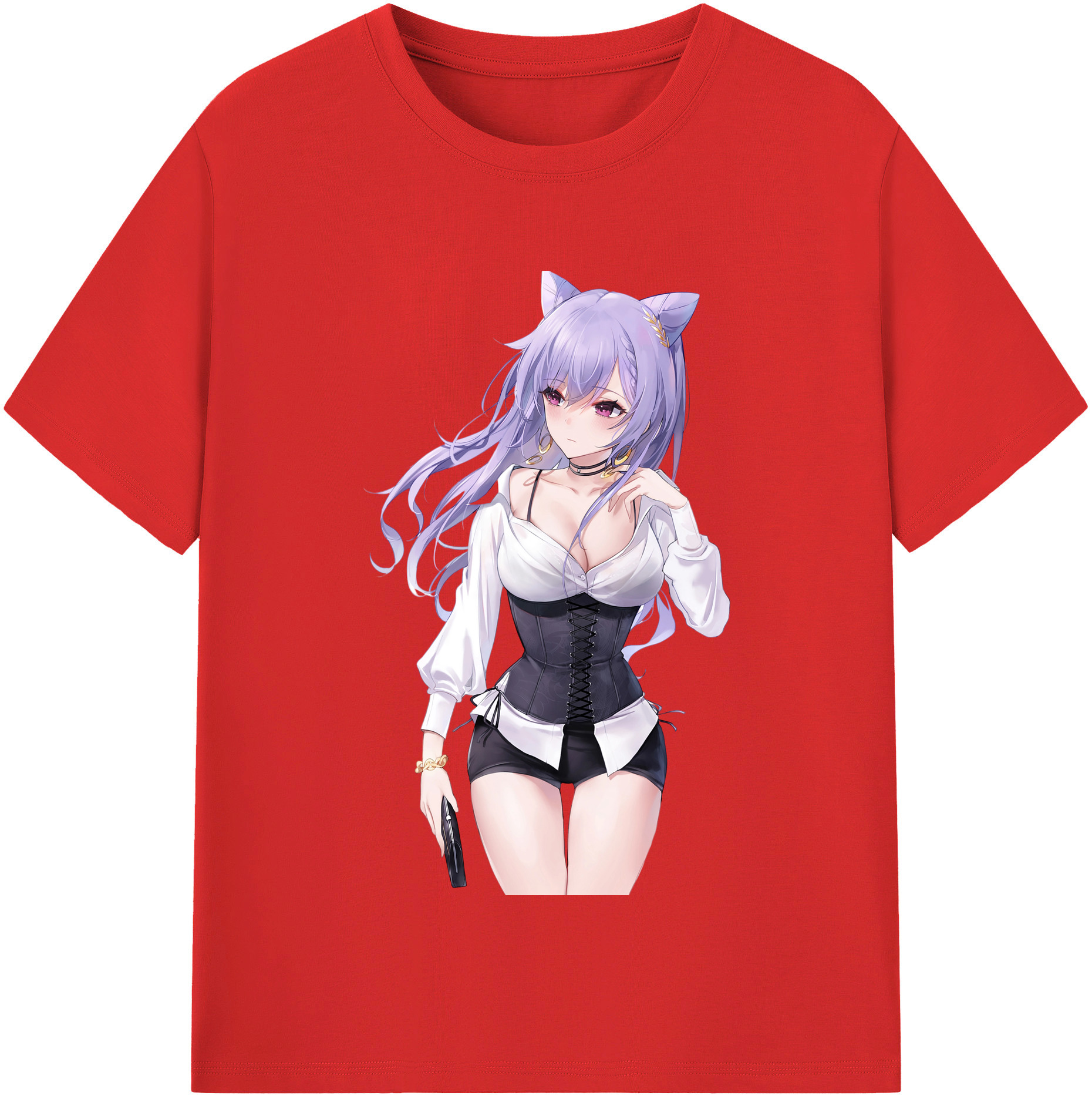 げんし神 刻晴 こくせい genshin Kokusei 綿100％半袖Tシャツ（フロントプリント）