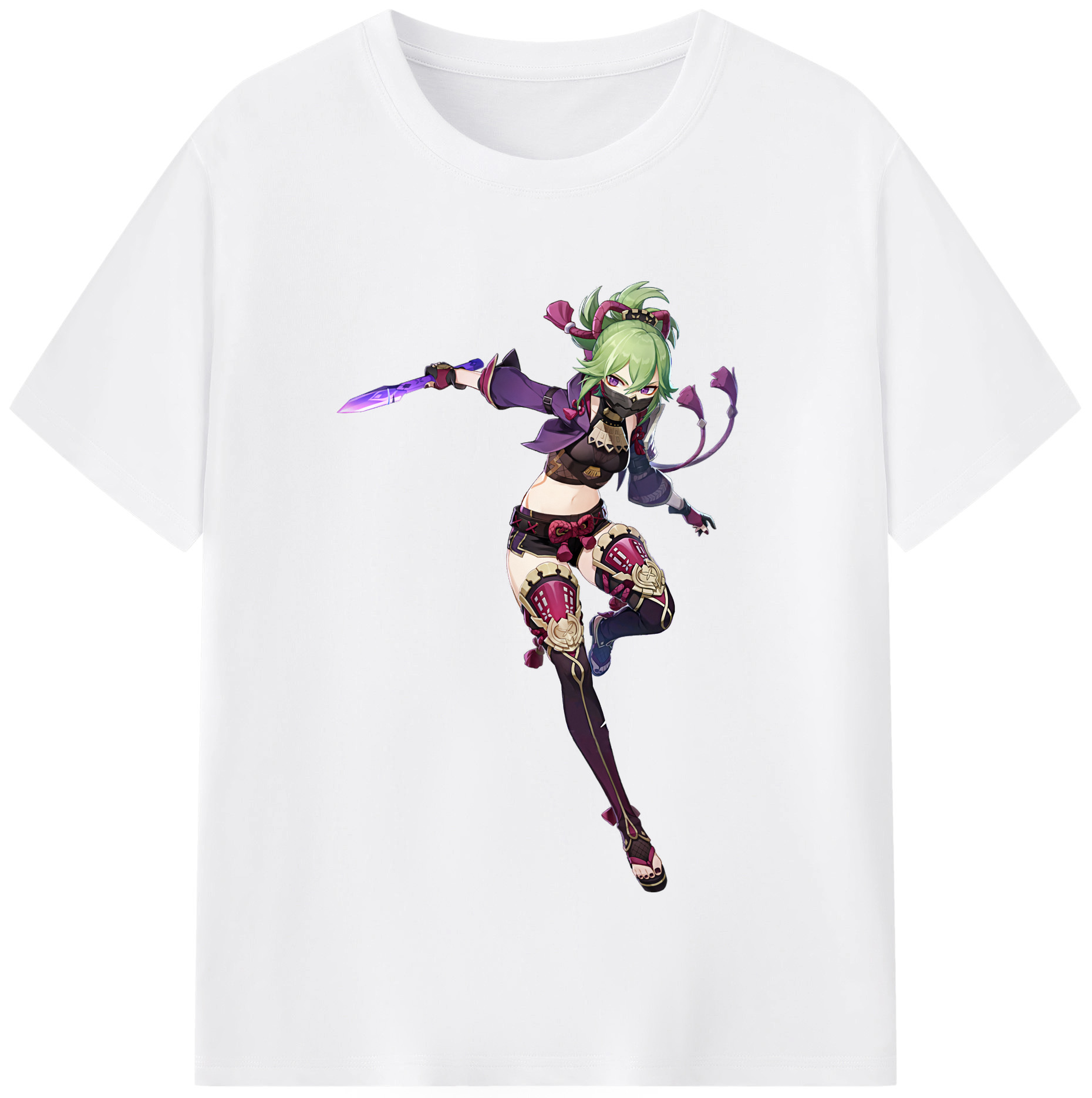 げんし神  久岐忍 くき しのぶ genshin Kuki Shinobu 綿100％半袖Tシャツ（フロントプリント）