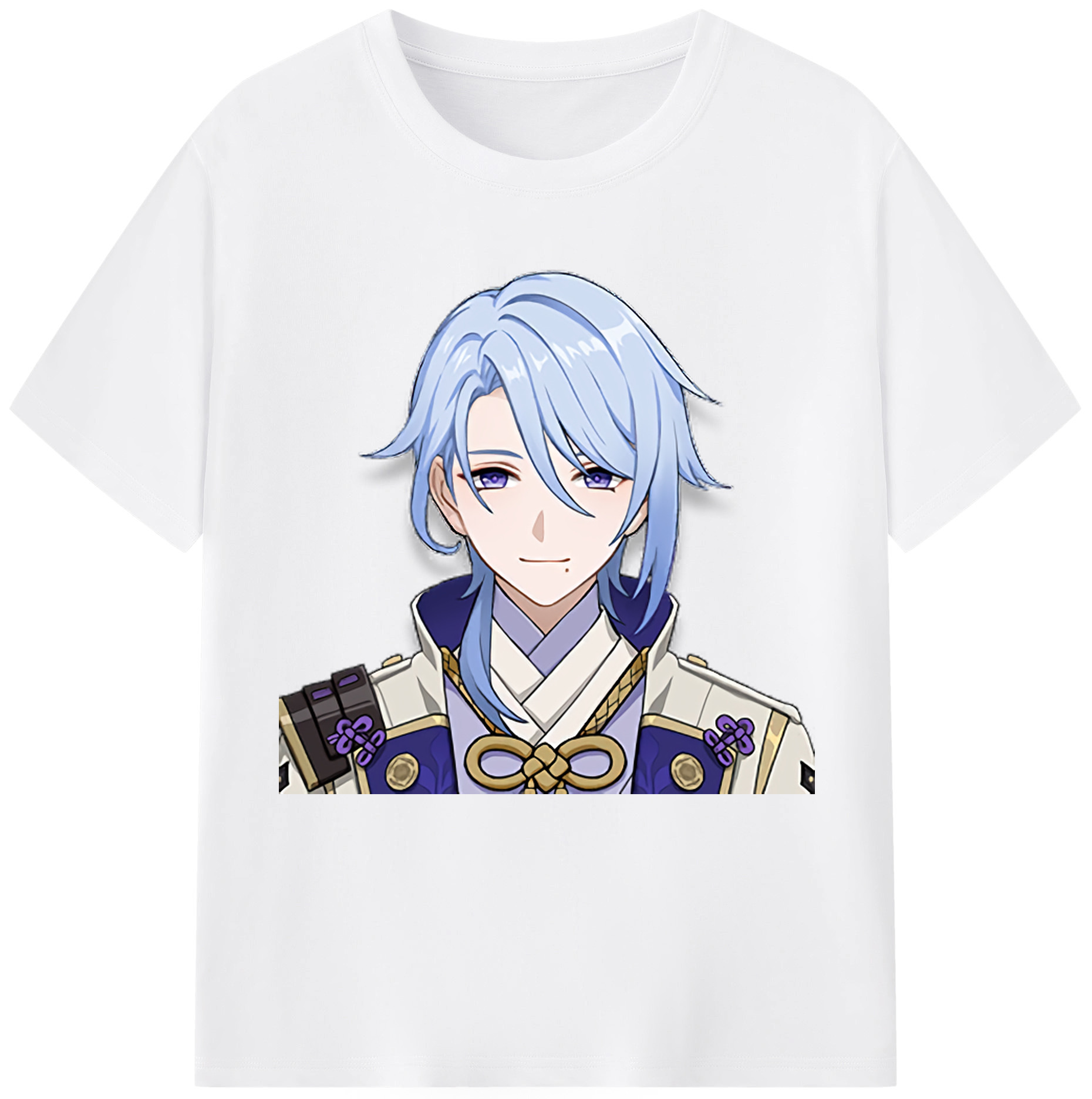 げんし神 神里綾人 かみさとあやと genshin Kamisato Ayato 綿100％半袖Tシャツ（フロントプリント）