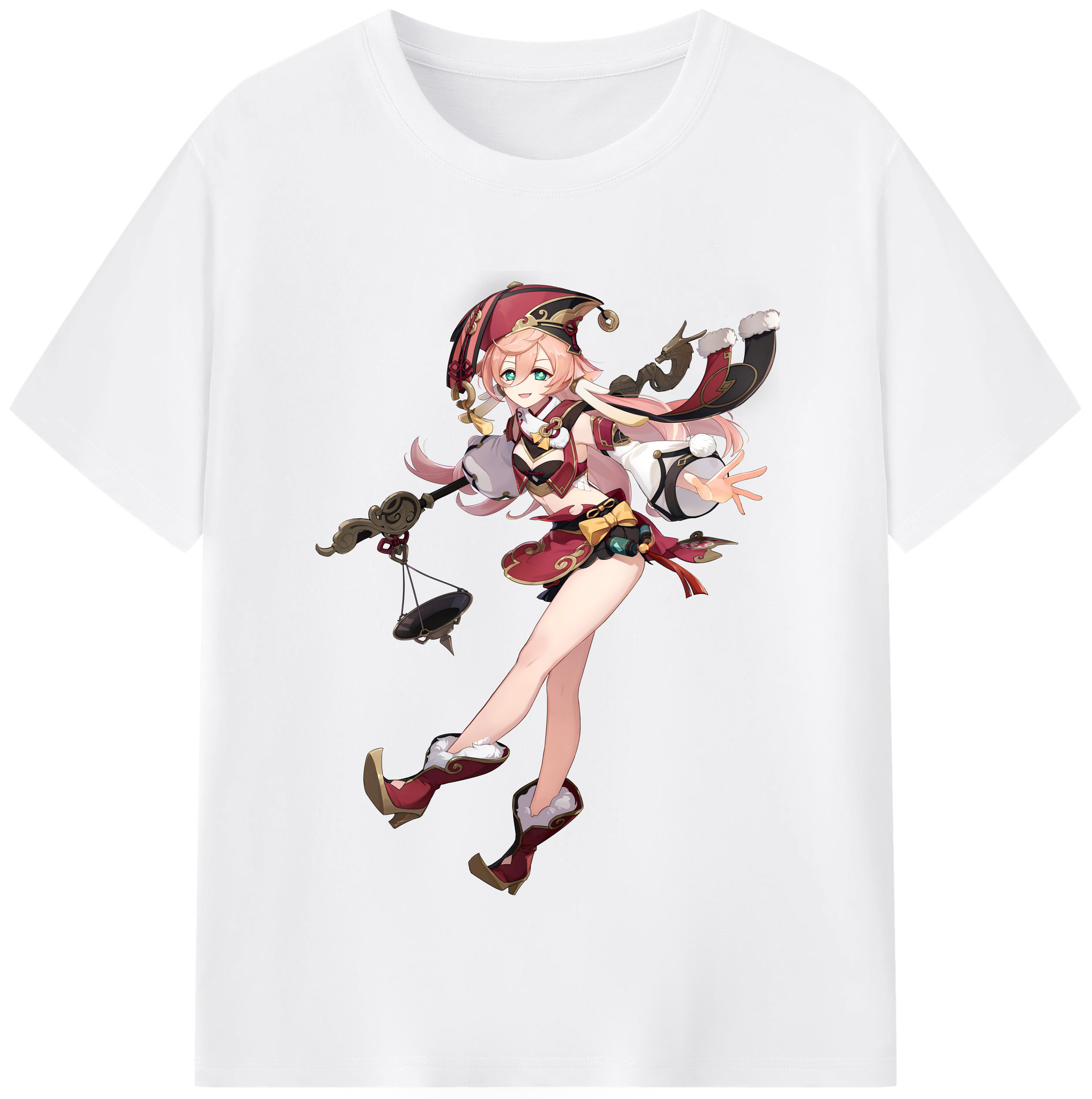 げんし神 ヤンフェイ genshin Yanfei 綿100％半袖Tシャツ（フロントプリント）