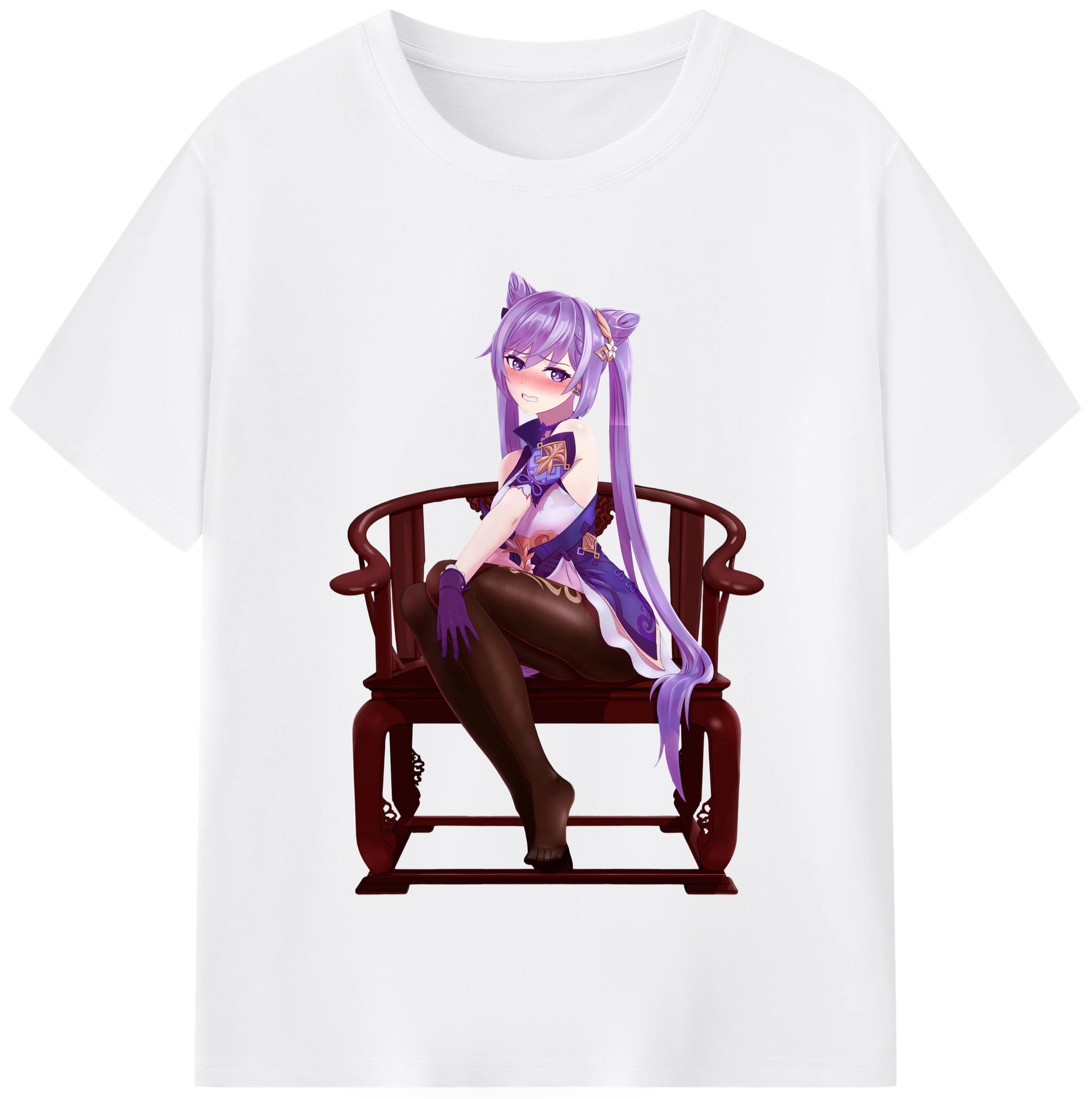 げんし神 刻晴 こくせい genshin Kokusei 綿100％半袖Tシャツ（フロントプリント）
