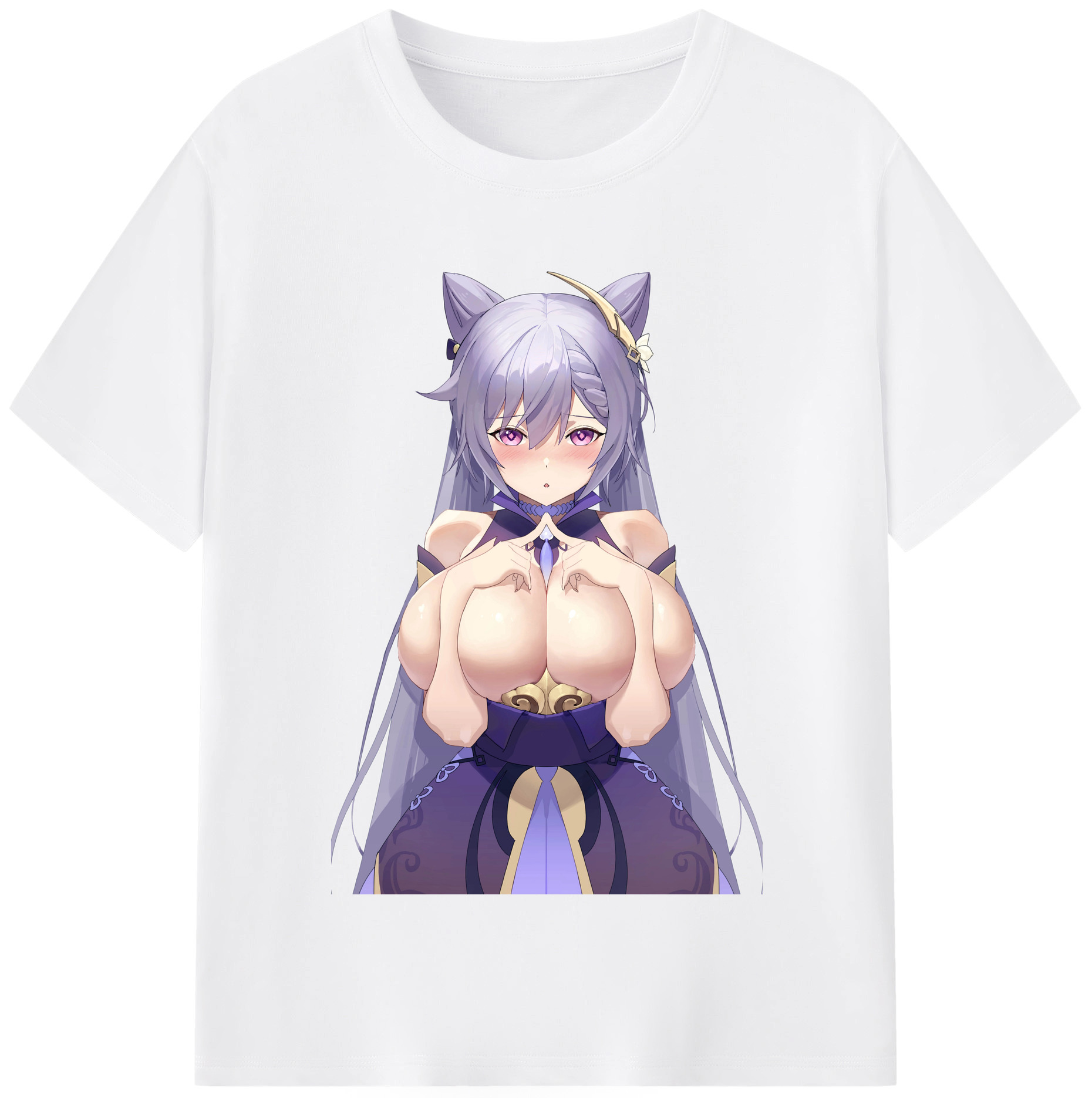 げんし神 刻晴 こくせい genshin Kokusei 綿100％半袖Tシャツ（フロントプリント）