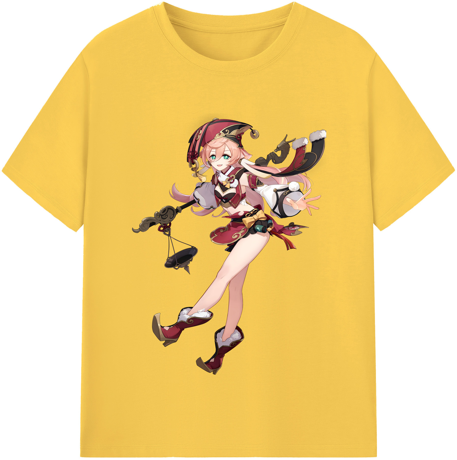 げんし神 ヤンフェイ genshin Yanfei 綿100％半袖Tシャツ（フロントプリント）