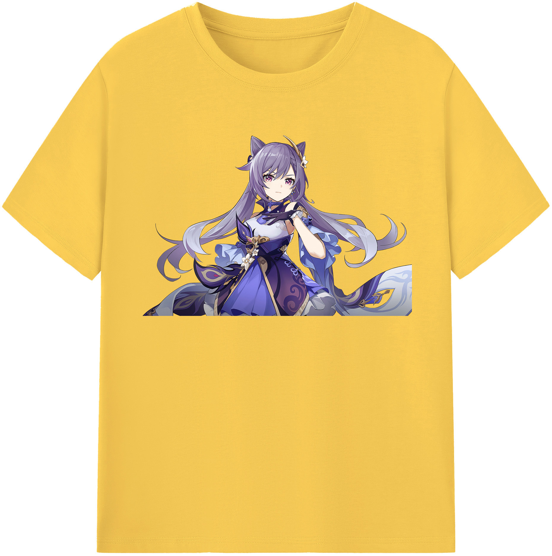 げんし神 刻晴 こくせい genshin Kokusei 綿100％半袖Tシャツ（フロントプリント）