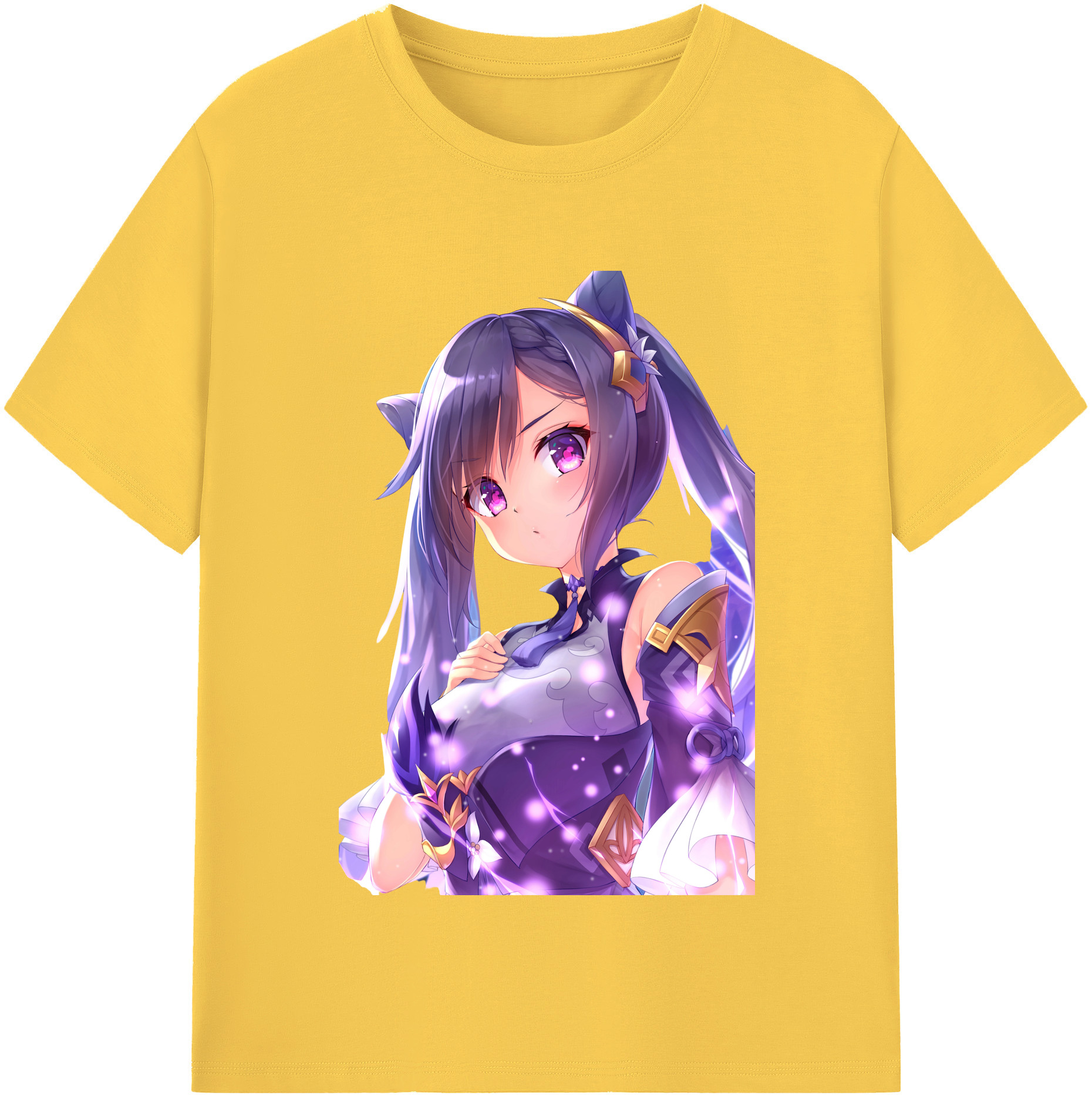 げんし神 刻晴 こくせい genshin Kokusei 綿100％半袖Tシャツ（フロントプリント）