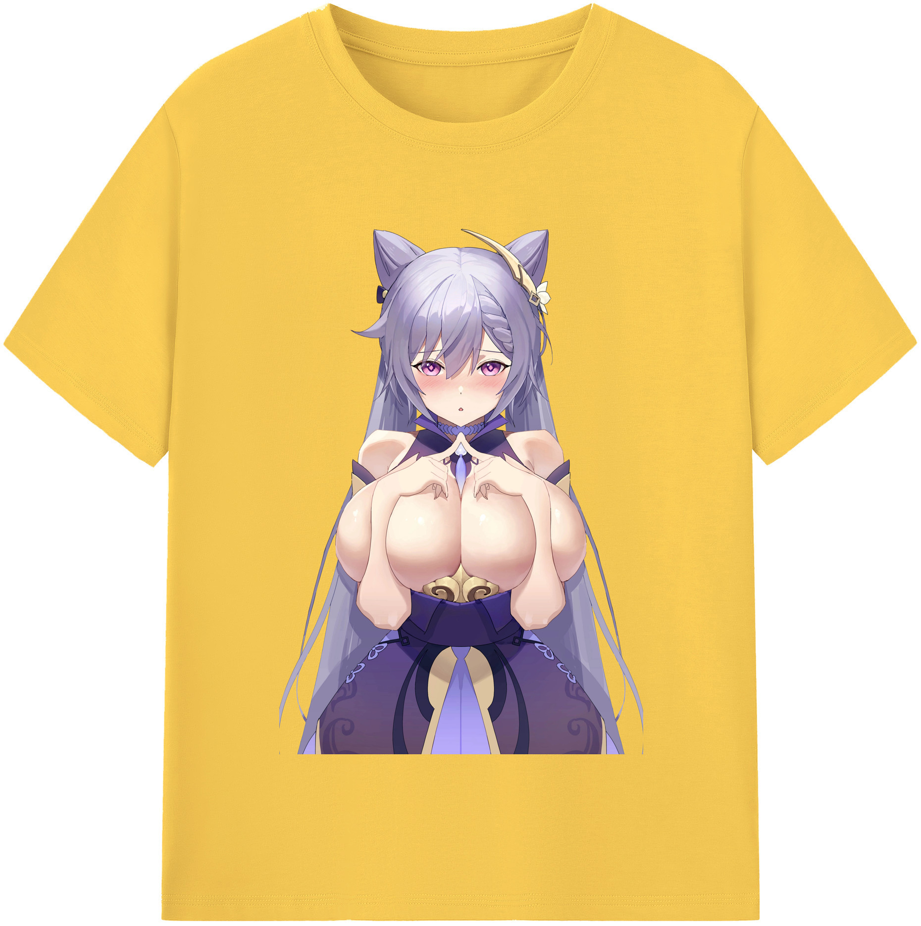 げんし神 刻晴 こくせい genshin Kokusei 綿100％半袖Tシャツ（フロントプリント）