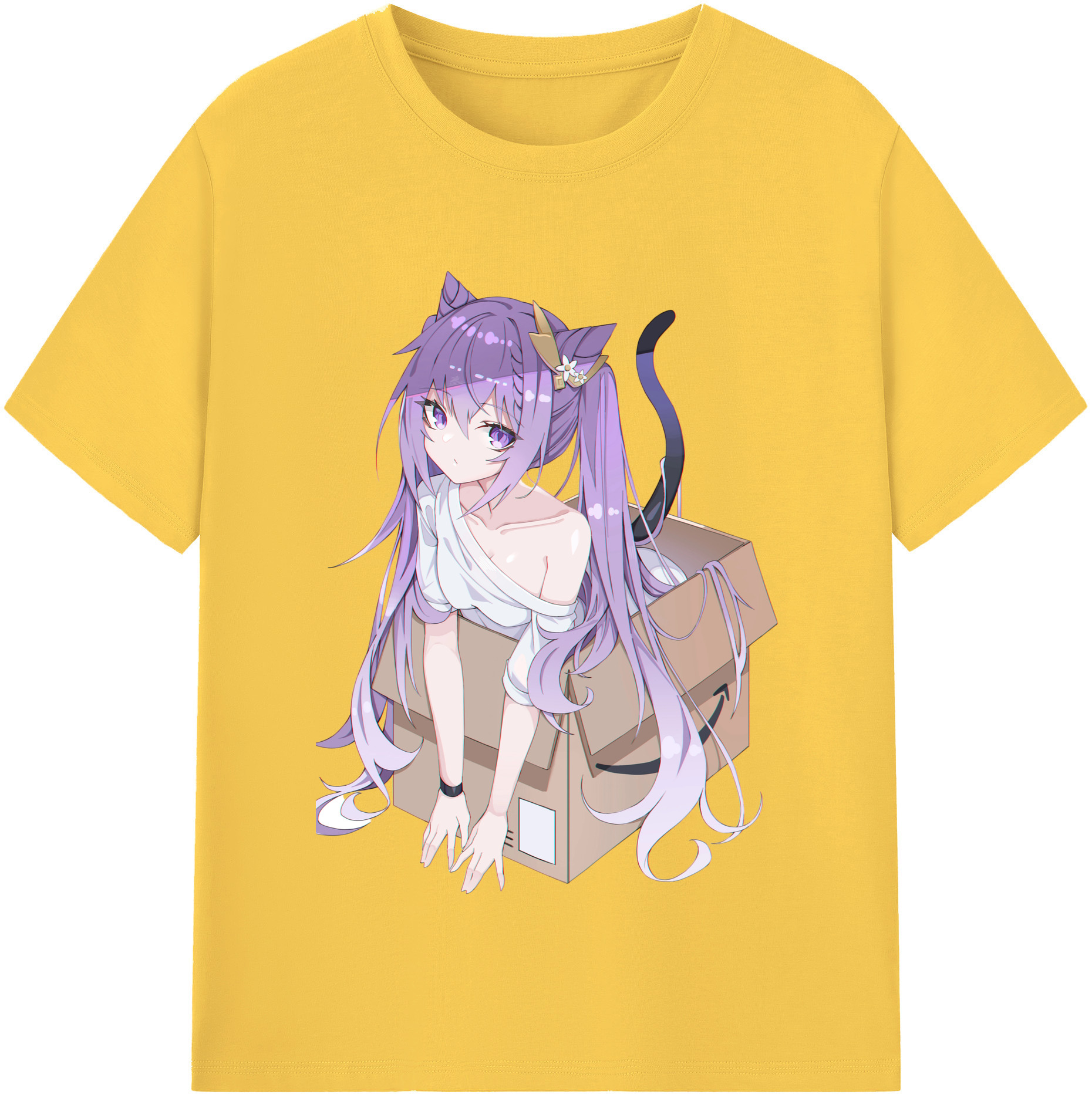 げんし神 刻晴 こくせい genshin Kokusei 綿100％半袖Tシャツ（フロントプリント）