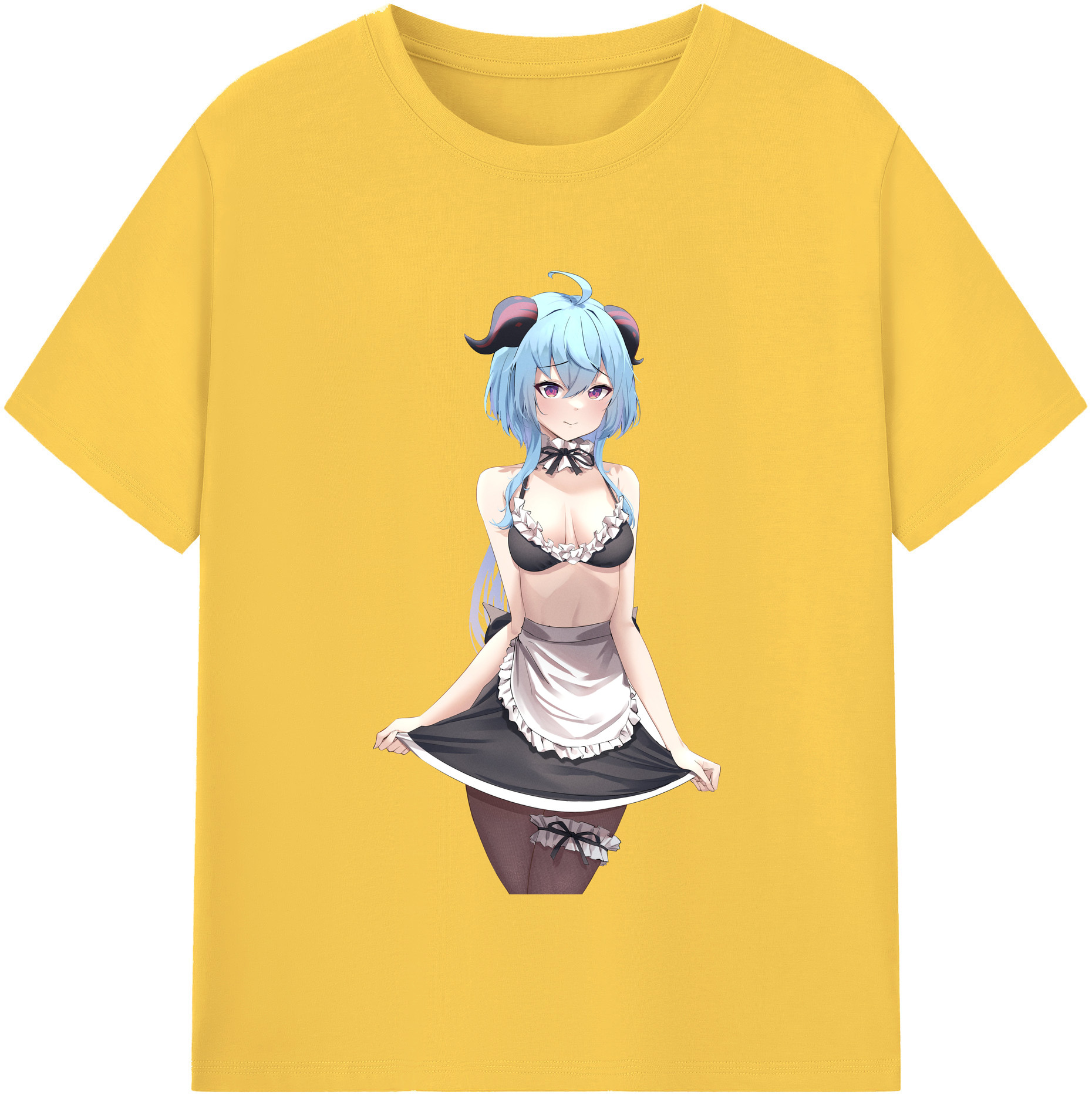 げんし神 甘雨 かんう genshin Ganyu 綿100％半袖Tシャツ（フロントプリント）