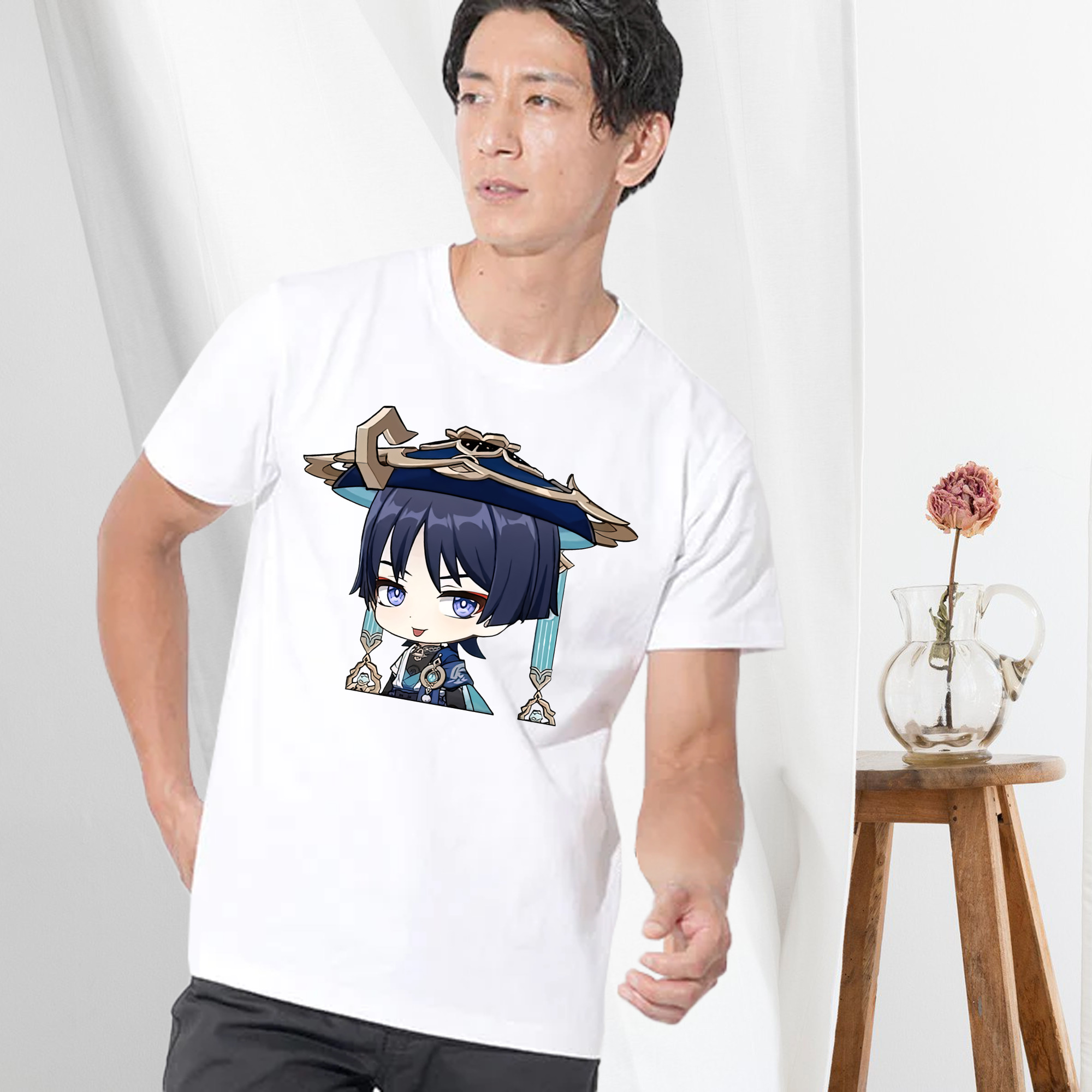 げんし神 さんペい genshin Sanpei 綿100％半袖Tシャツ（フロントプリント）